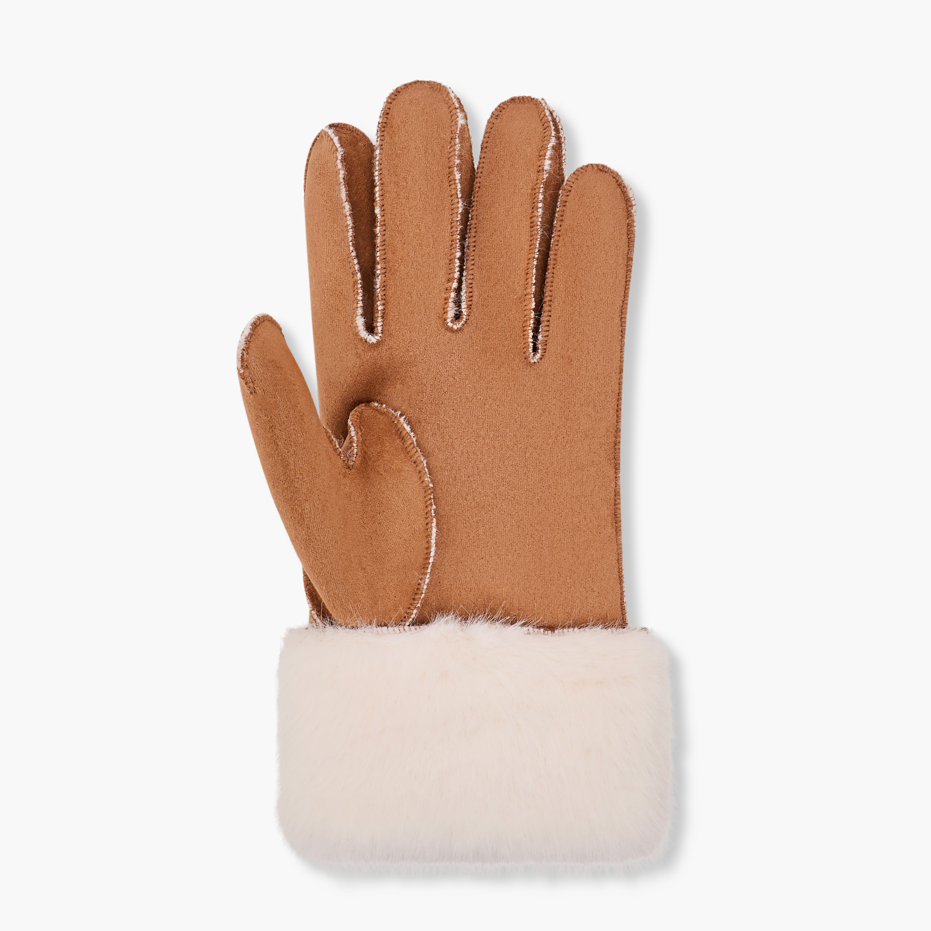 Suede Fur Trim Polyester Winter Gloves-women-clothingaccessories-gloves-image-4