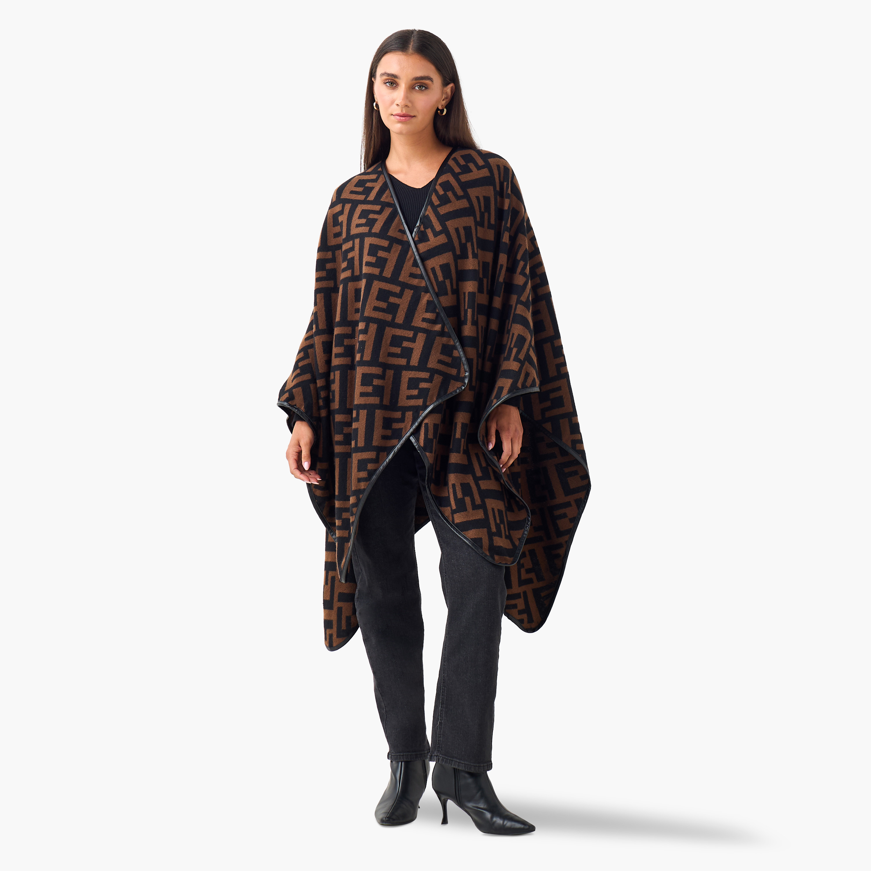Cape Scarf Monogram Print-women-winterwear-scarves-image-3