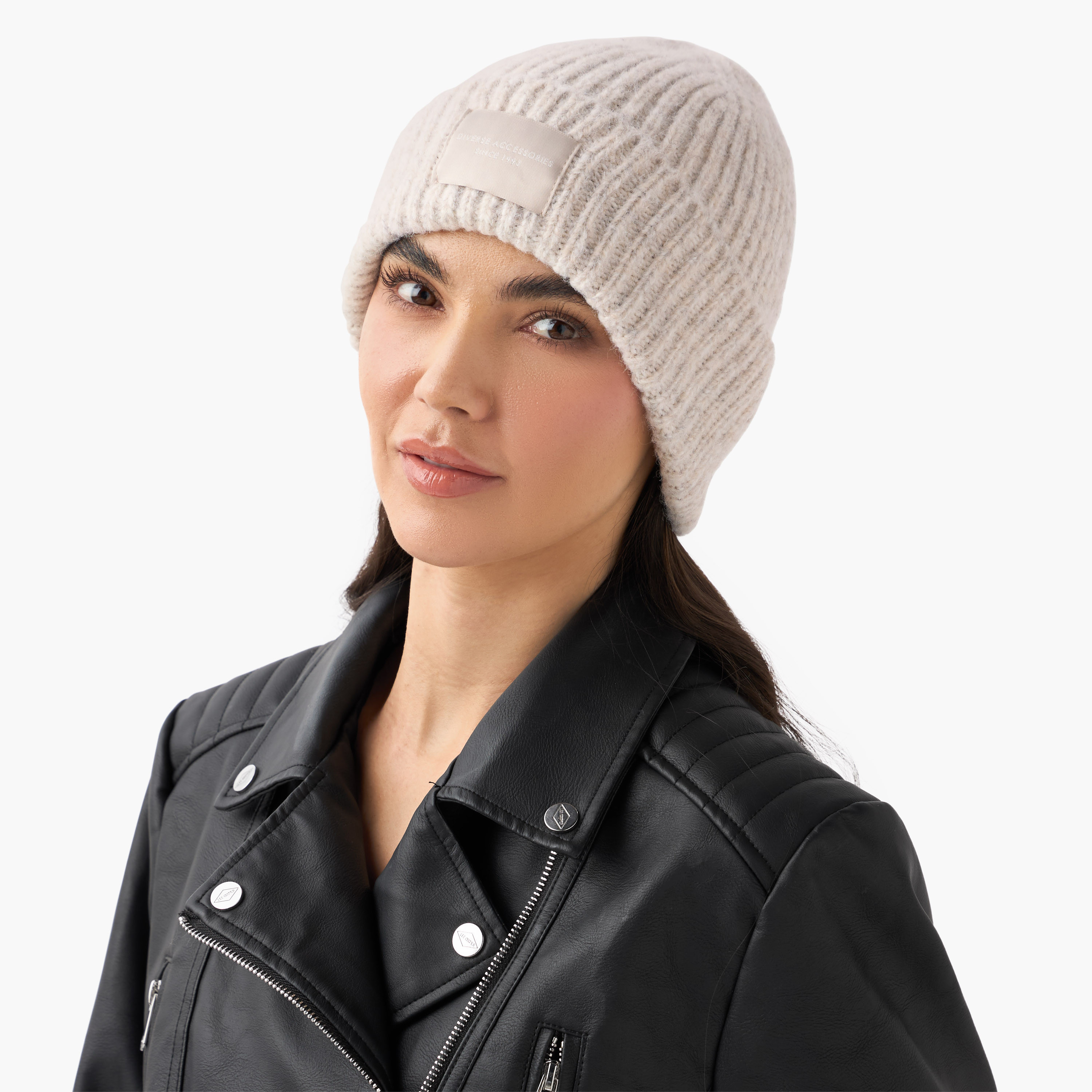 Ribbed Patch Detail Beanie-women-clothingaccessories-capsandhats-image-2