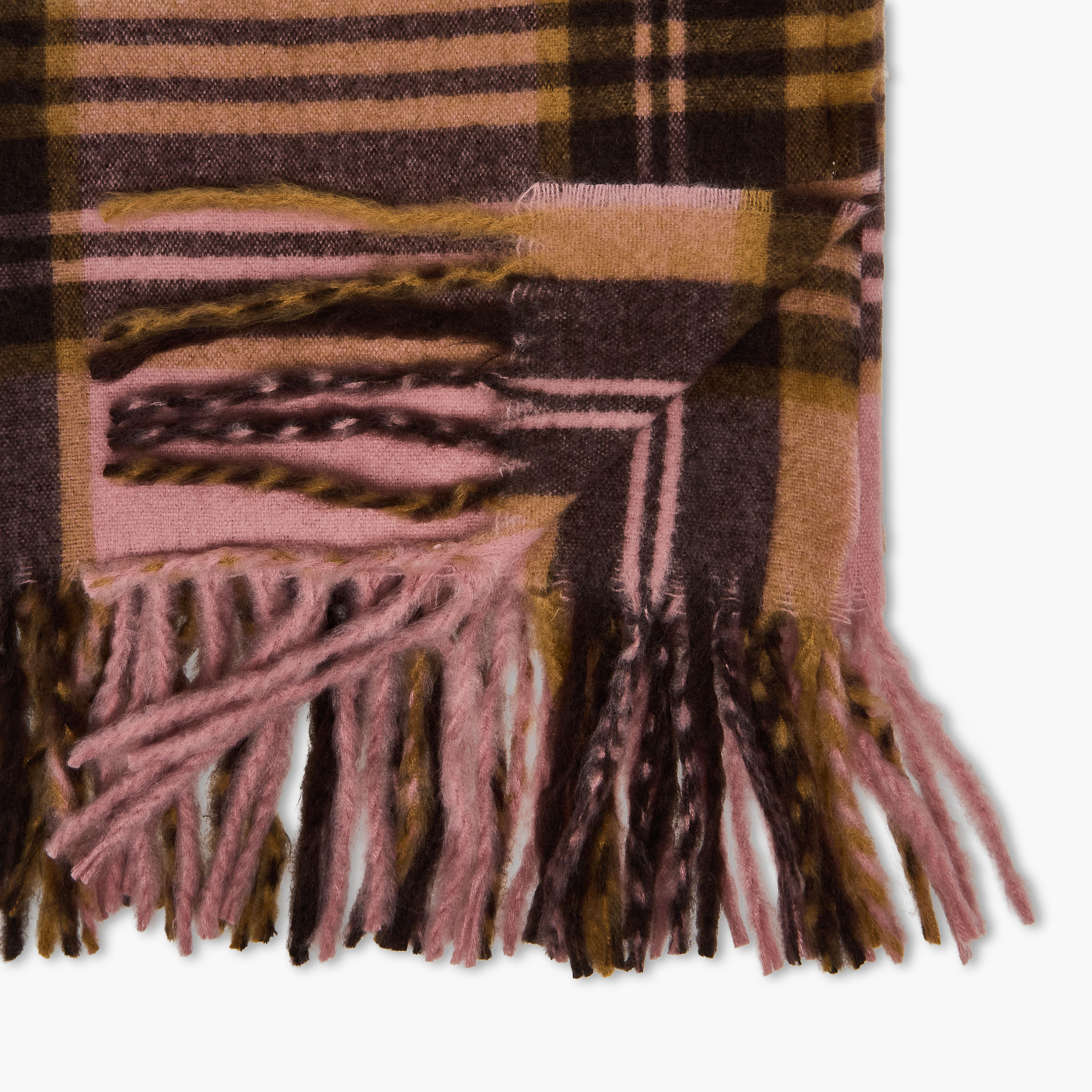 وشاح بوليستر ملون كاروهات-women-winterwear-scarves-image-4