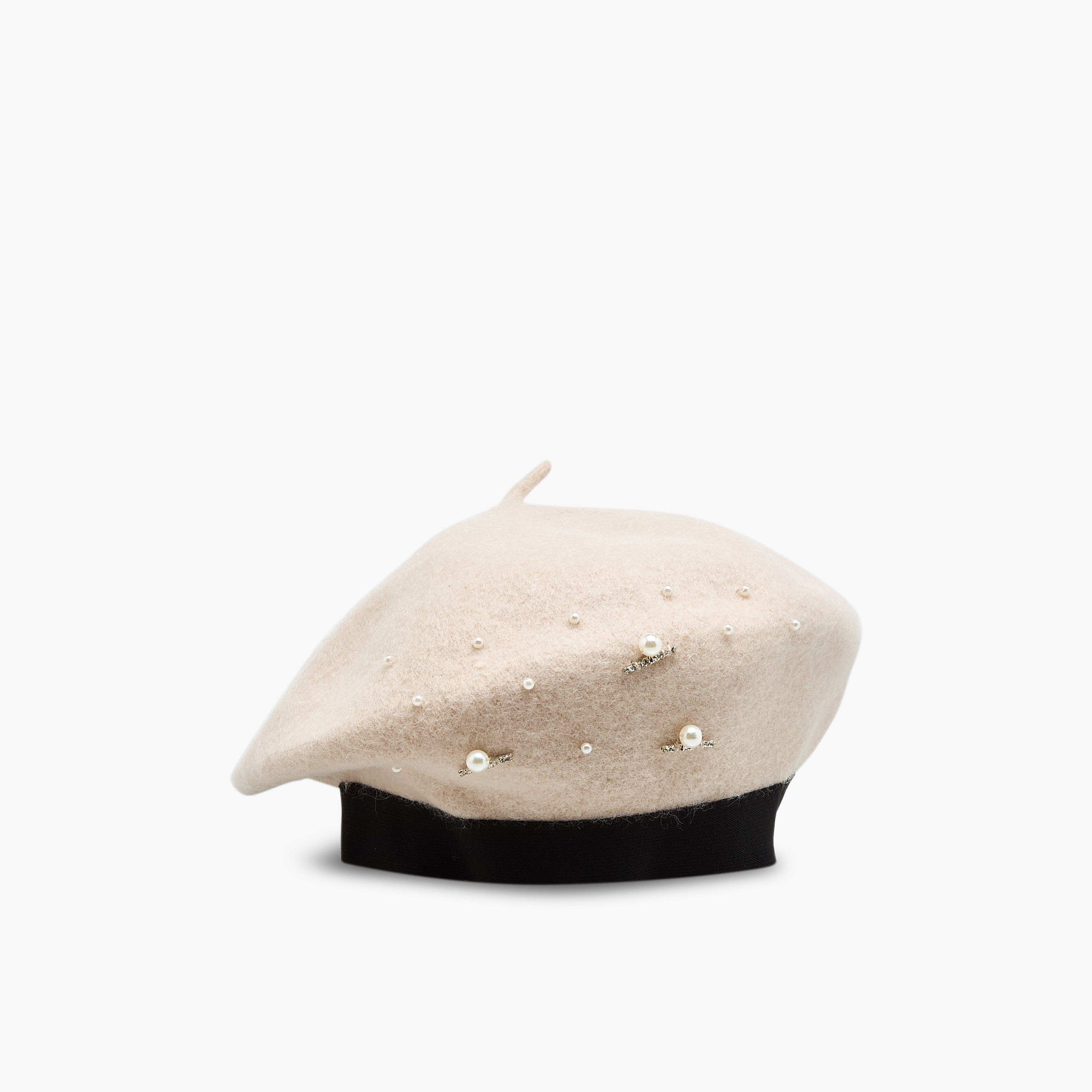 Pearl Embellished Beret Cap-women-clothingaccessories-capsandhats-image-1