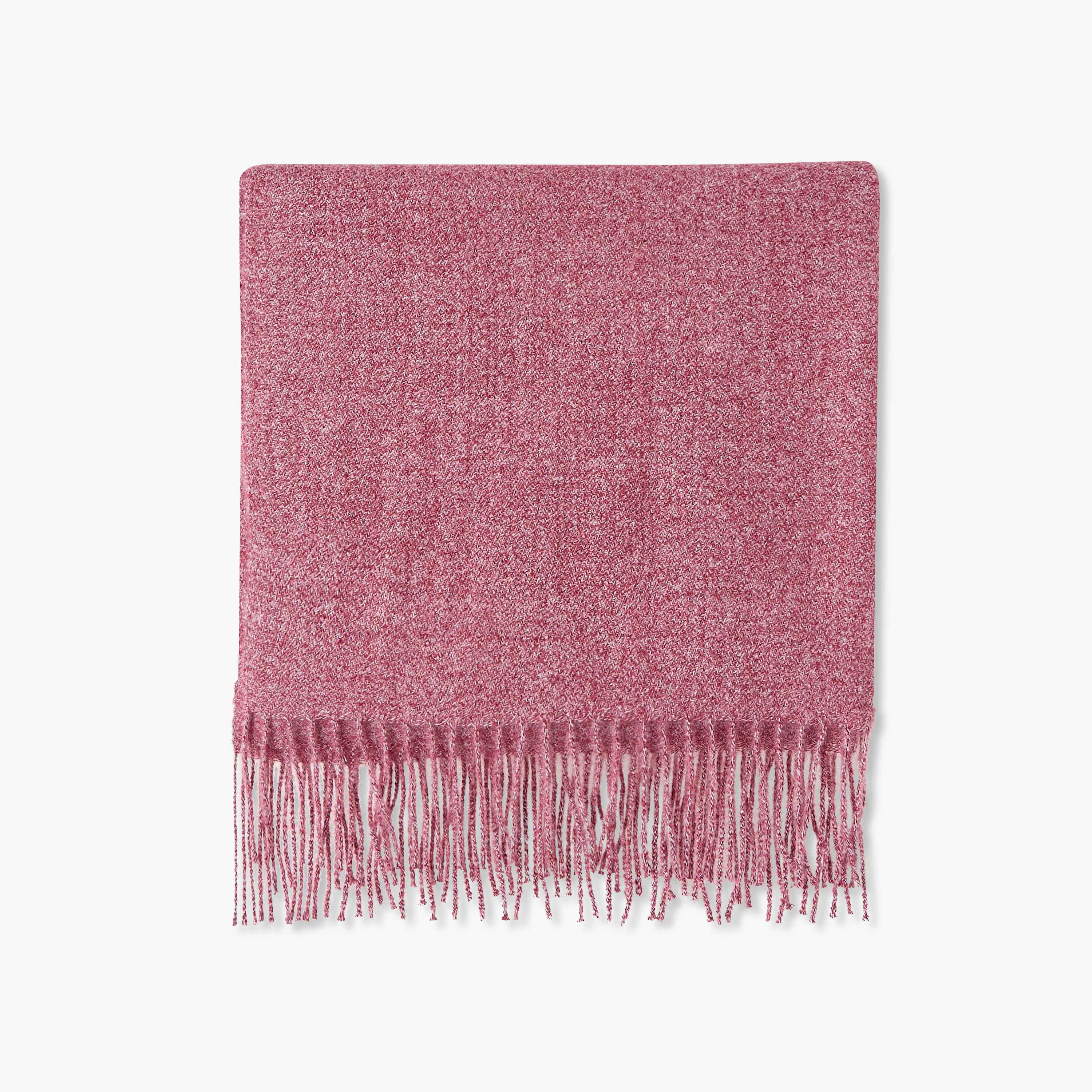 Scarf Fringe Detail Red-women-winterwear-scarves-image-3