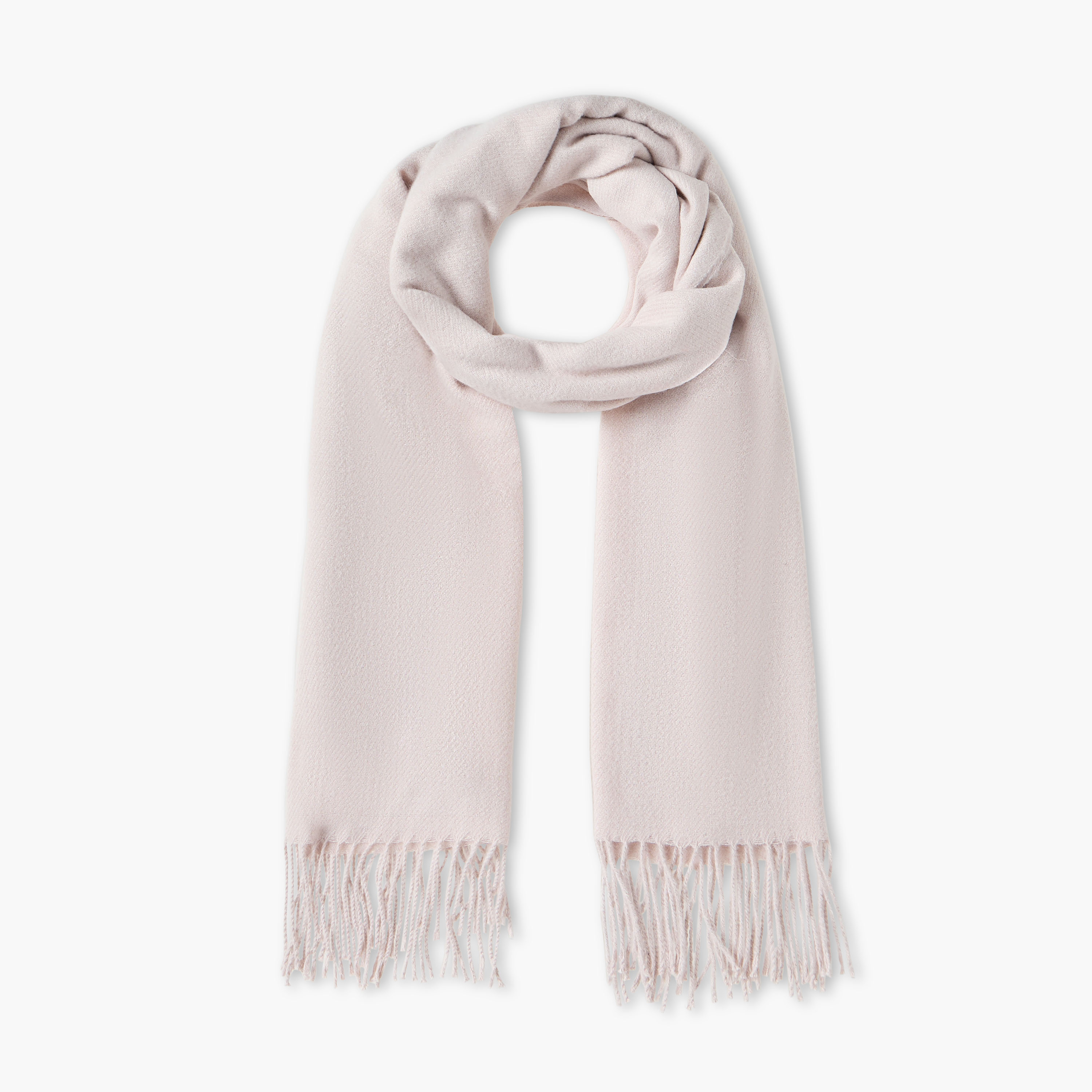 Scarf Fringe Detail Red-women-winterwear-scarves-image-1
