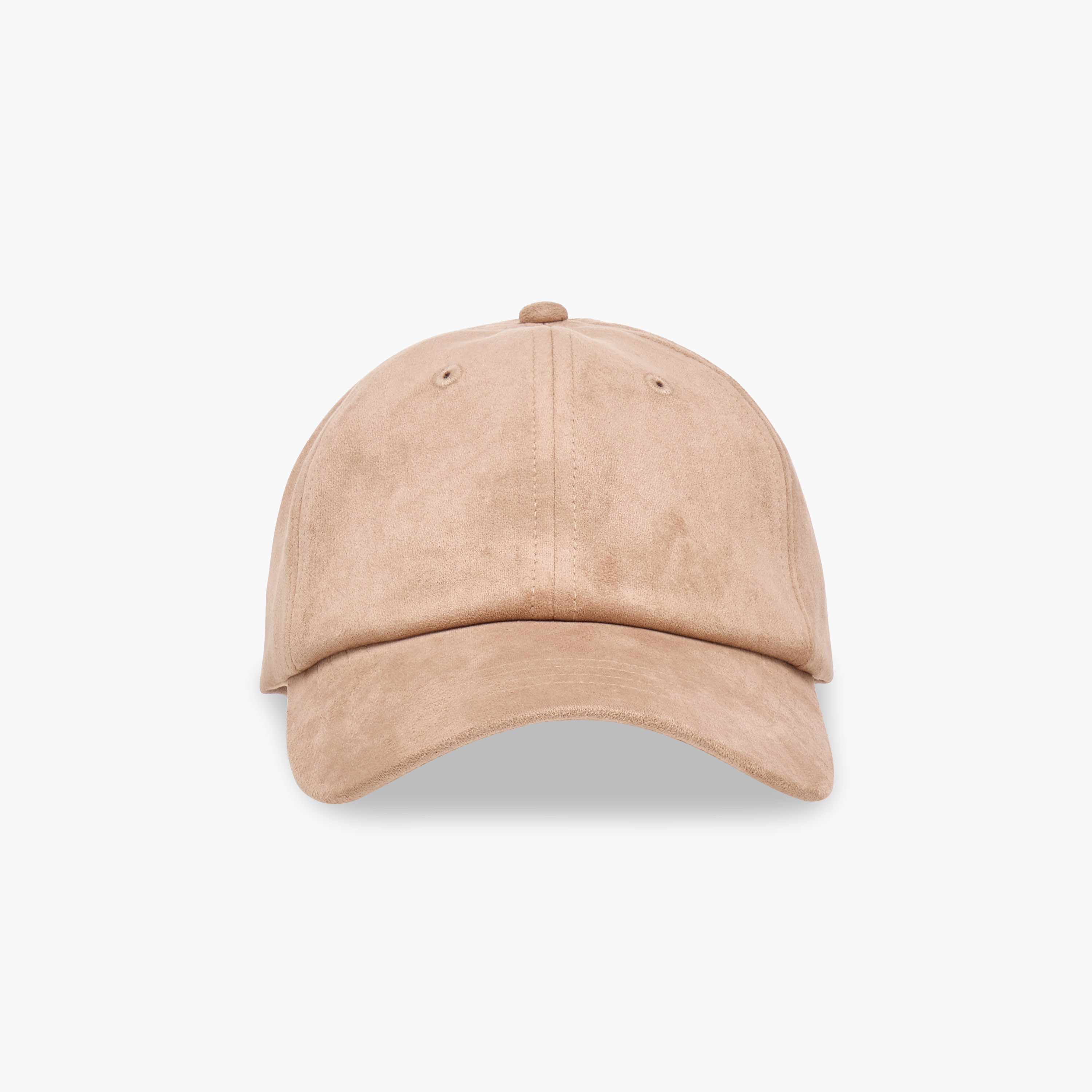 Suede Cap with Hook and Loop Closure-women-clothingaccessories-capsandhats-image-1