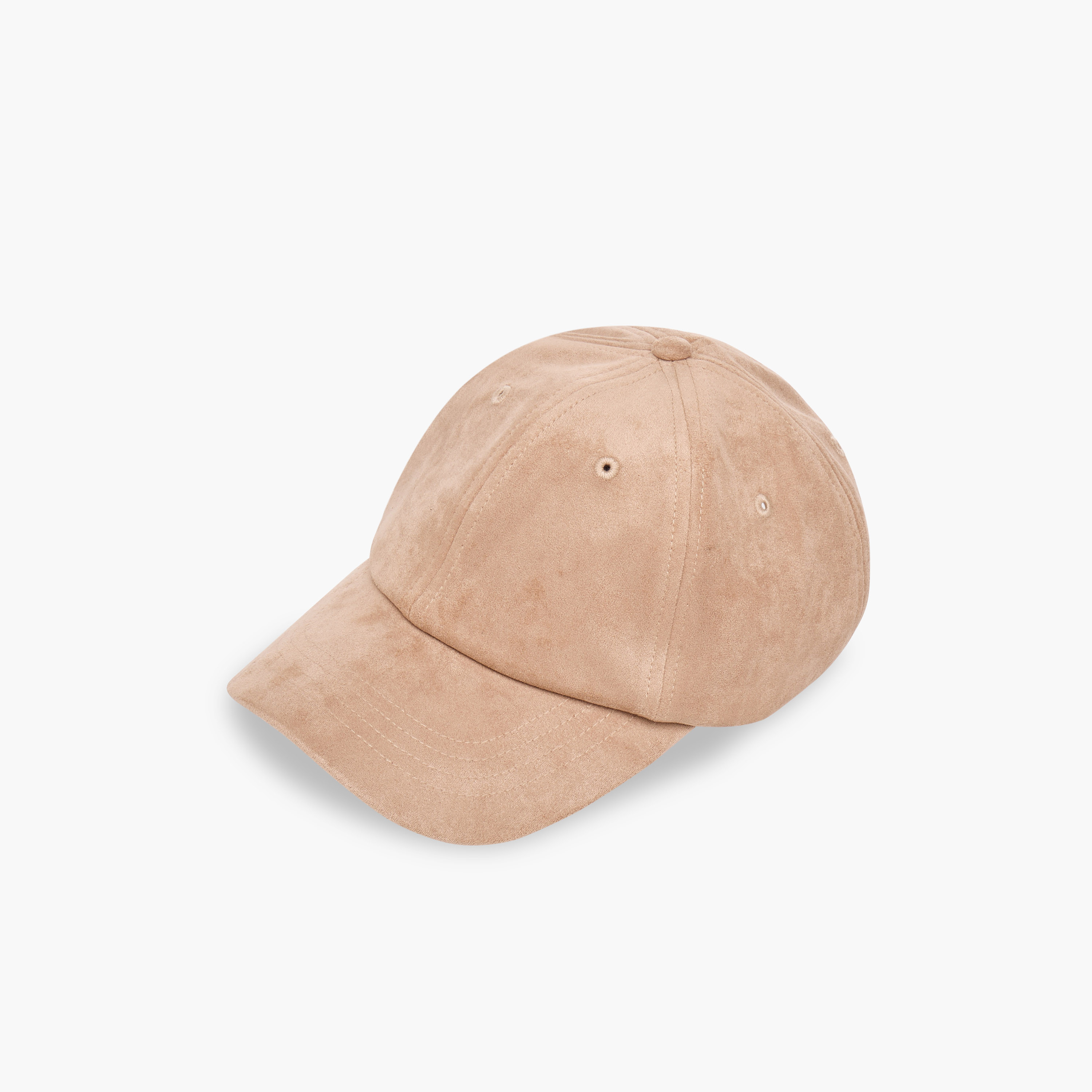 Suede Cap with Hook and Loop Closure-women-clothingaccessories-capsandhats-image-3