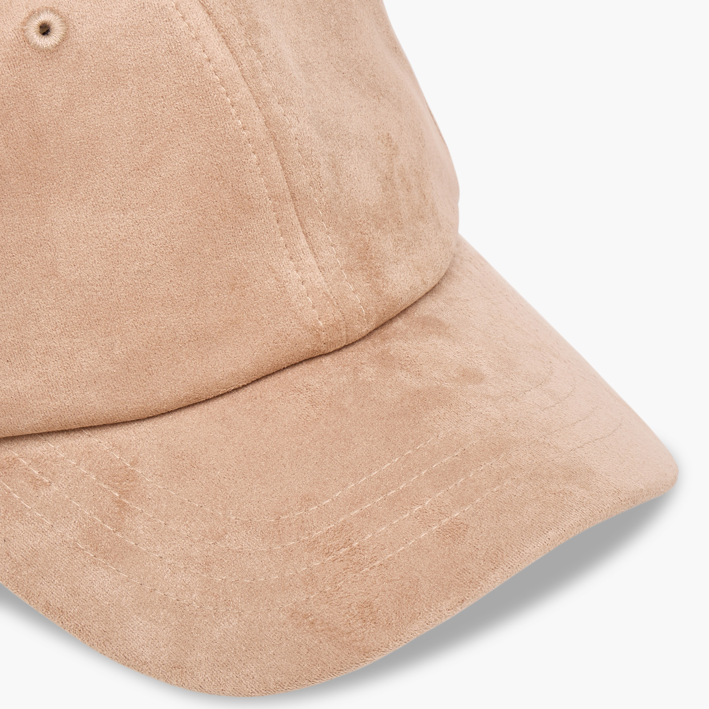 Suede Cap with Hook and Loop Closure-women-clothingaccessories-capsandhats-image-7