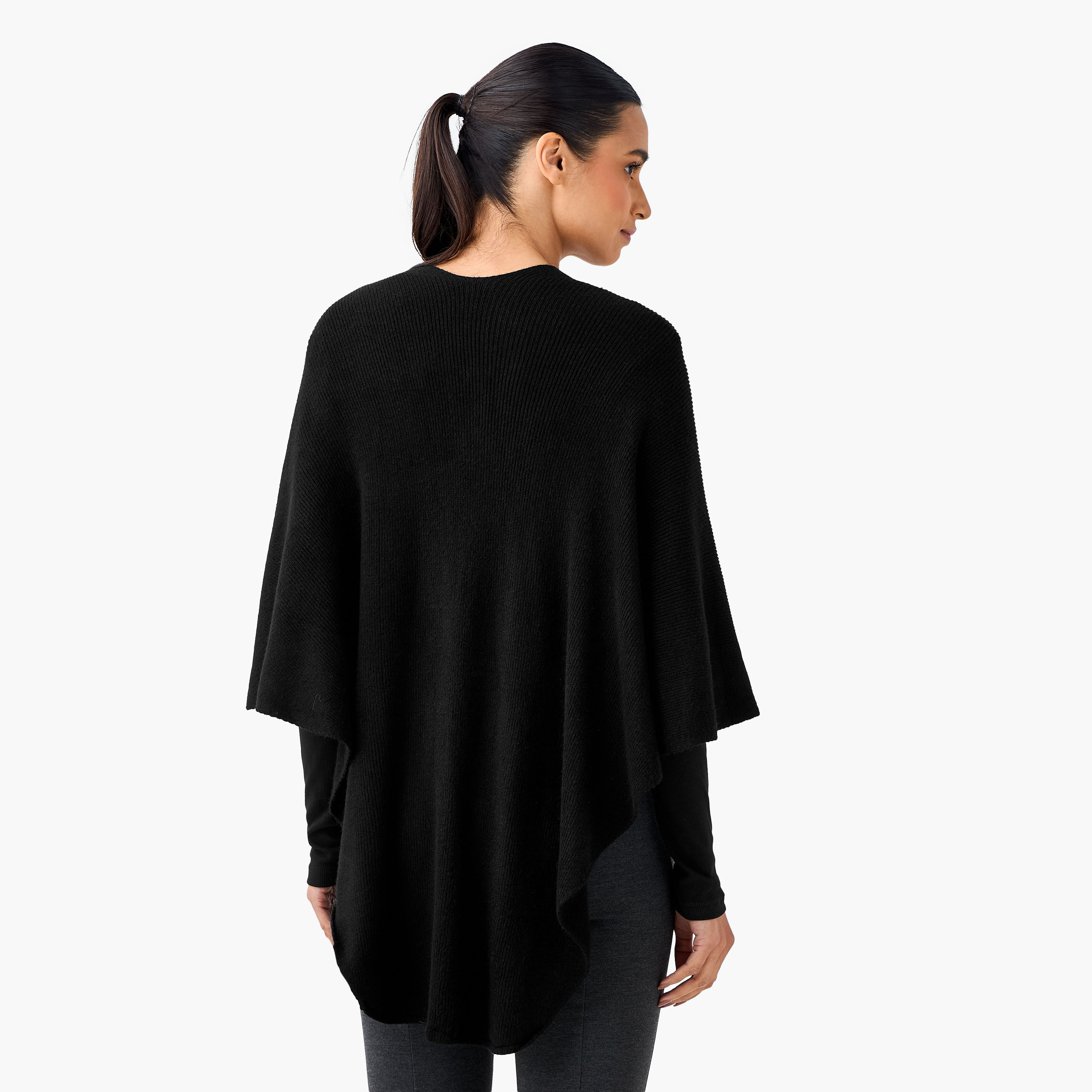 Cropped Faux Fur Trim Cape-women-winterwear-cardigansandjumpers-cardigans-image-3