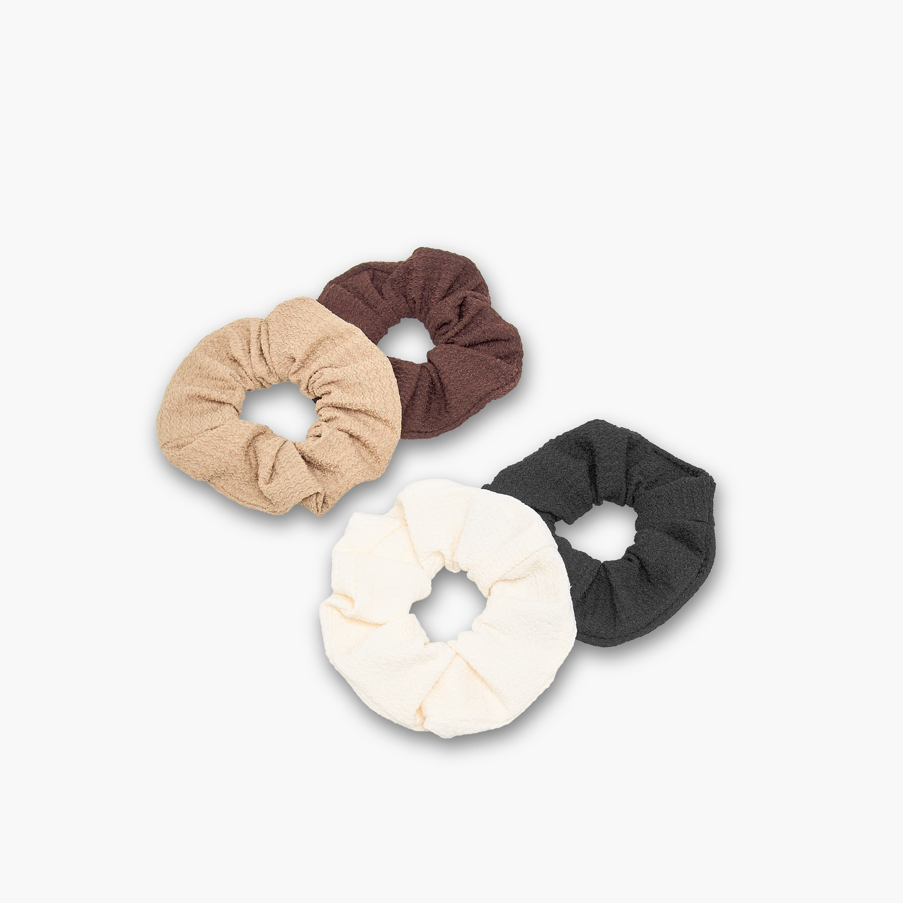 Pack of 4 Textured Hair Scrunchie-women-hairaccessories-scrunchies-image-3