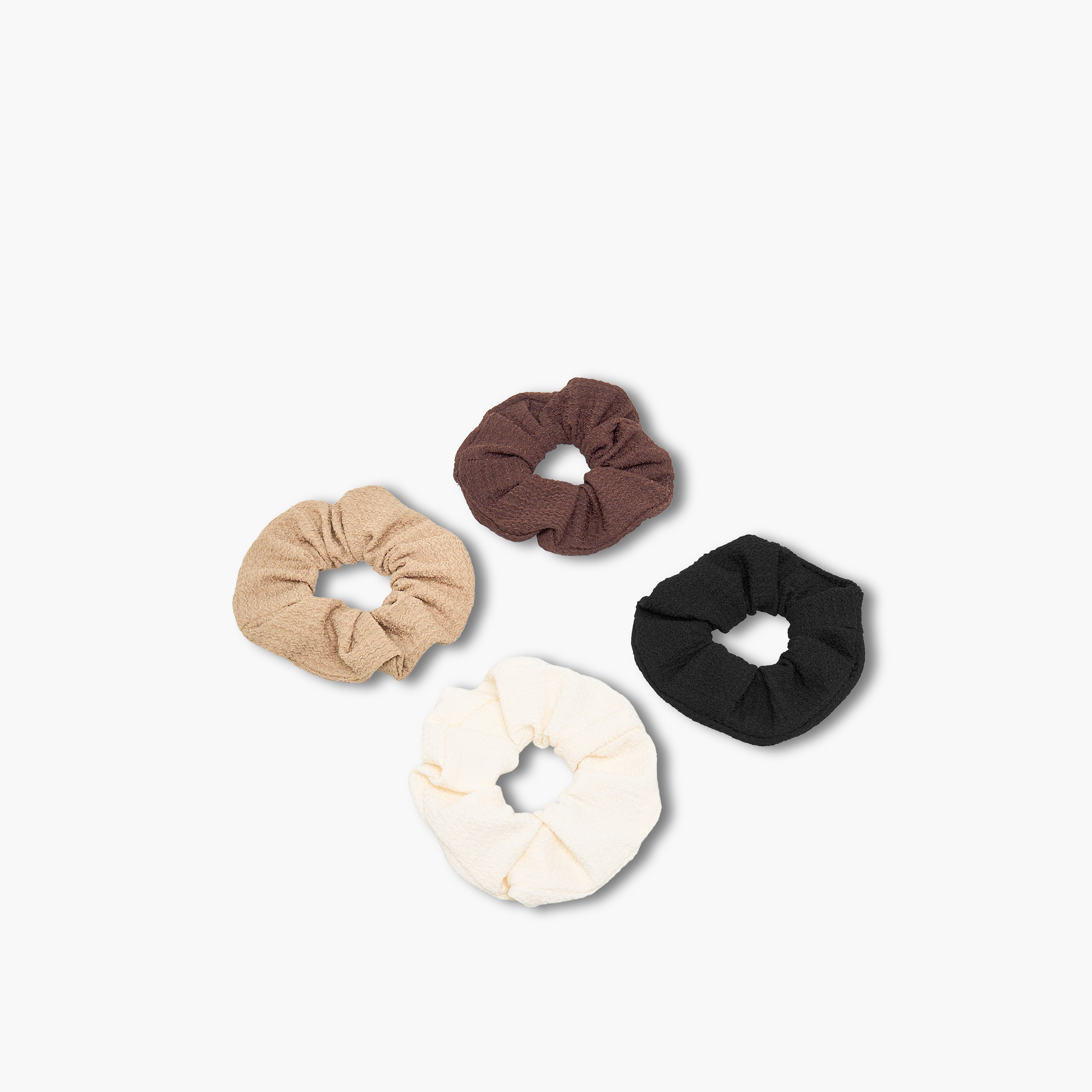 Pack of 4 Textured Hair Scrunchie-women-hairaccessories-scrunchies-image-4