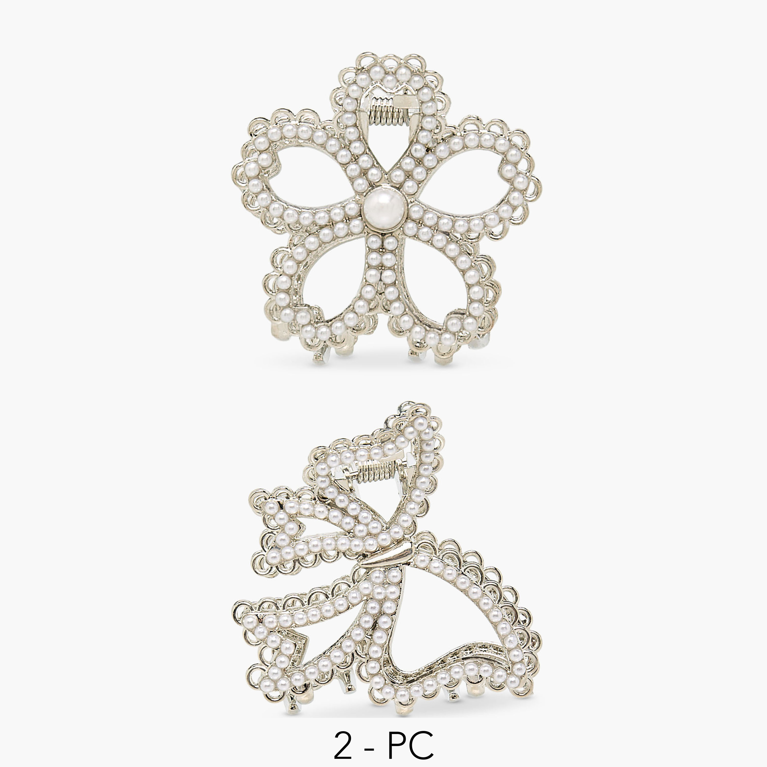 Pack of 2 Hair Clamps with Pearl Detail-women-hairaccessories-clamps-image-1
