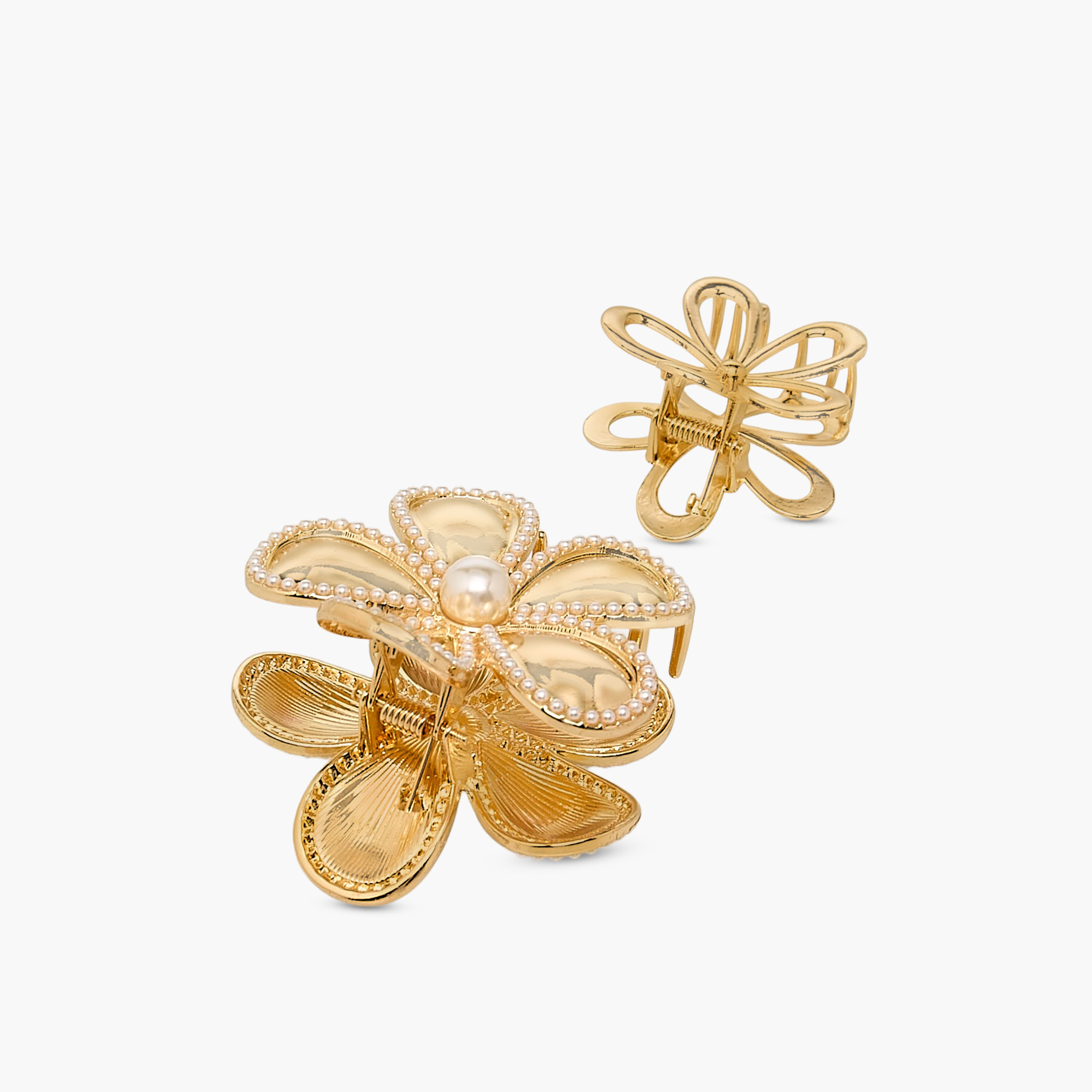 Pack of 2 Bulldog Hair Clamp with Floral Design-women-hairaccessories-clamps-image-4