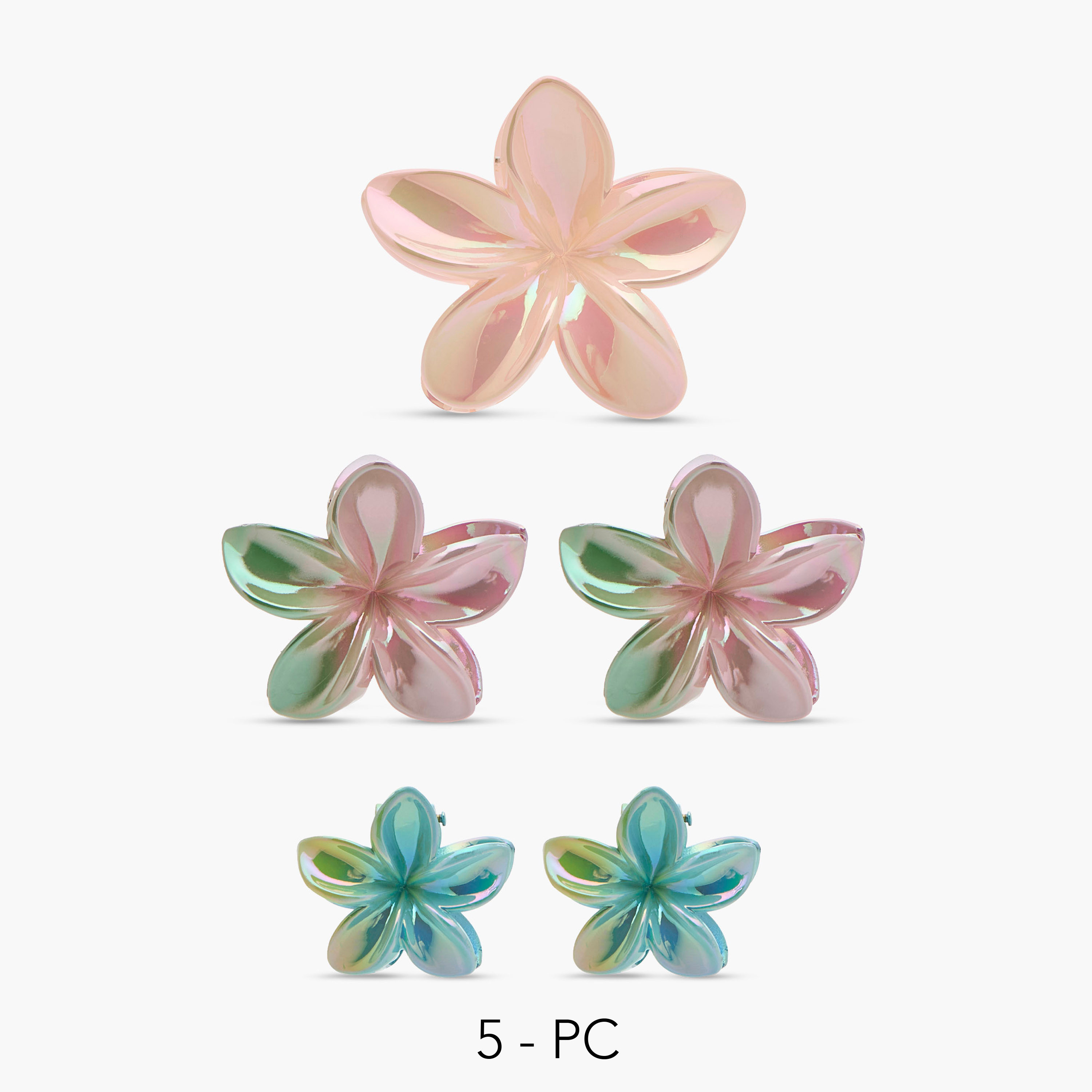 Pack of 5 Floral Hair Clamp-women-hairaccessories-clamps-image-1
