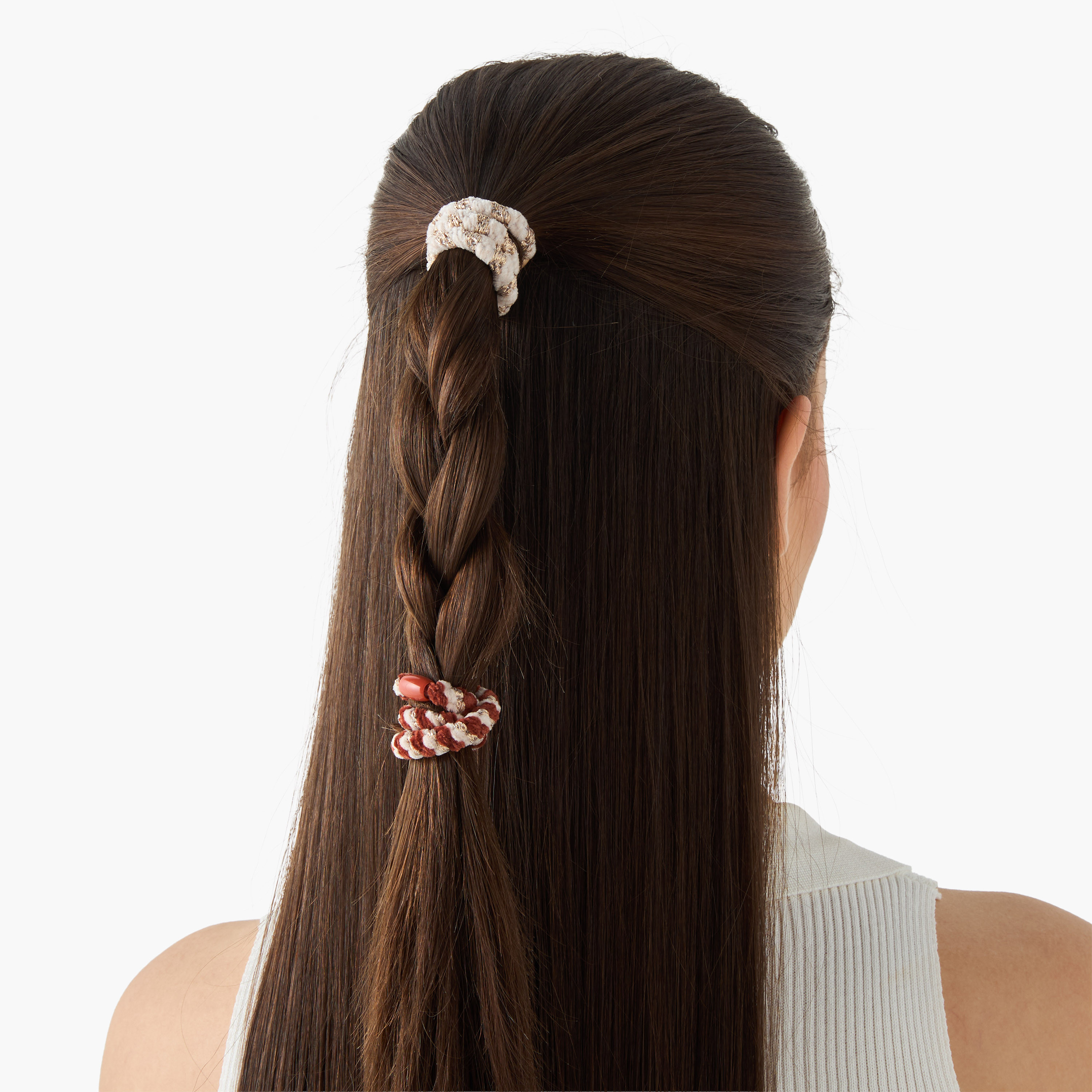 طقم ربطات شعر مخملية من 5 قطع-women-hairaccessories-scrunchies-image-2