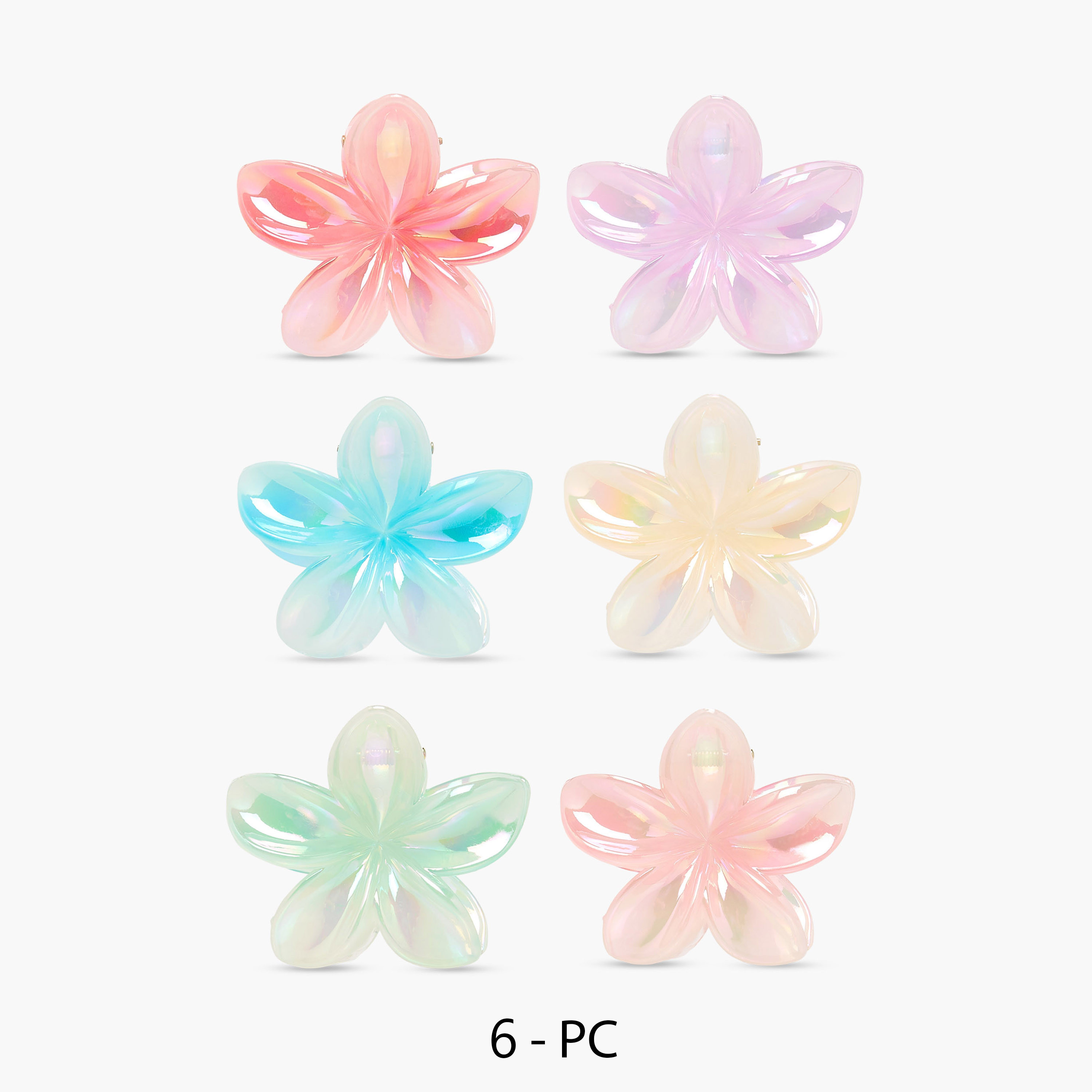 Pack of 6 Floral Hair Clamps-women-hairaccessories-clamps-image-1