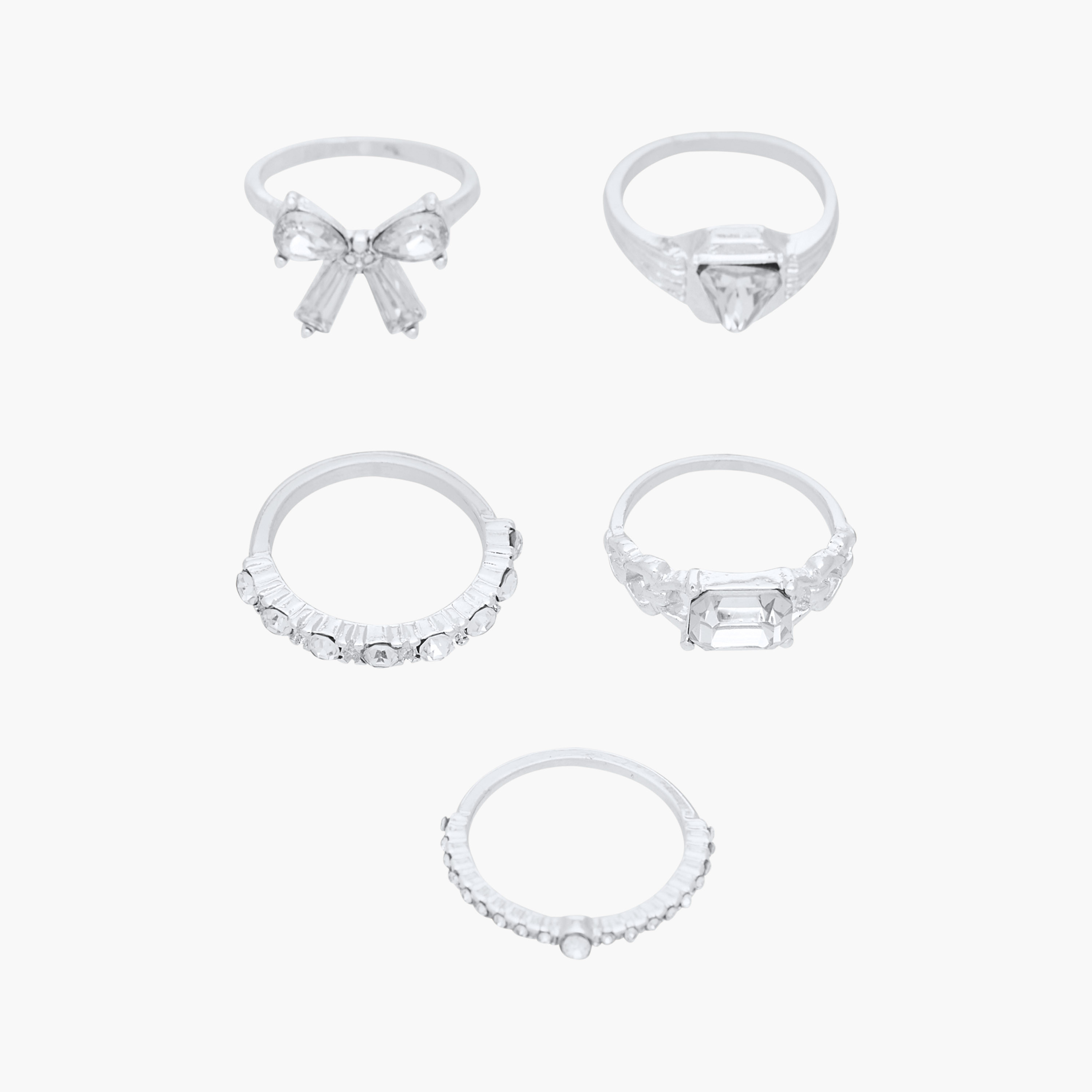 خواتم مزينة - طقم من 5 قطع-women-watchesandjewellery-jewellery-rings-image-1