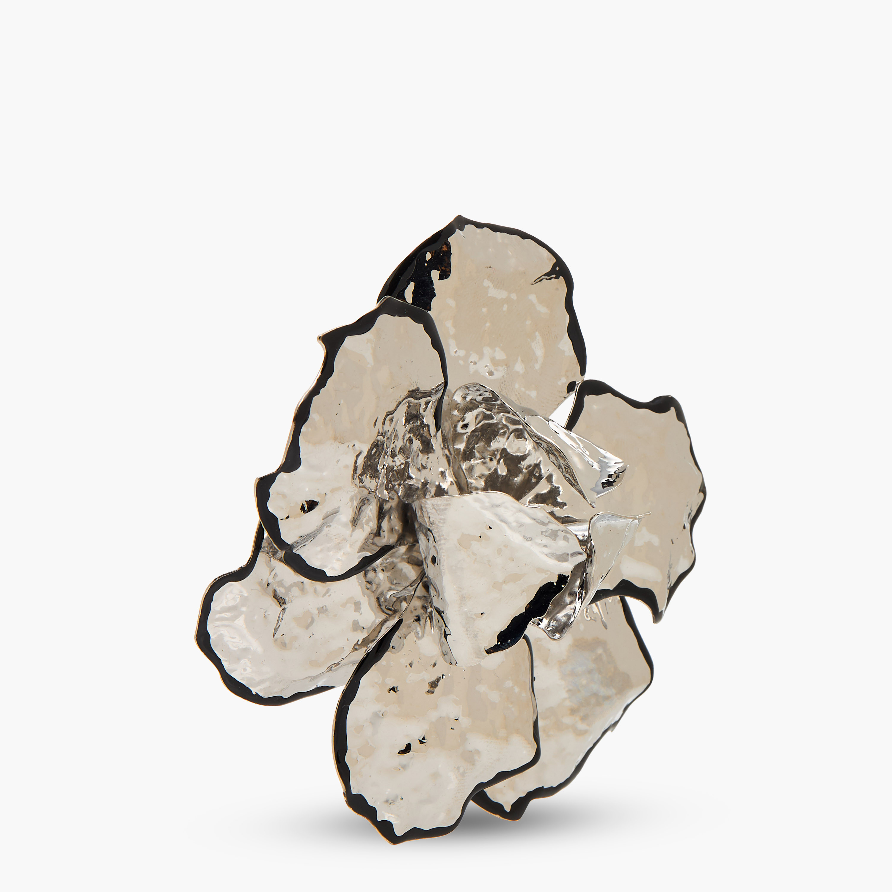 Metallic Floral Stud Earrings with Pushback Closure-women-watchesandjewellery-jewellery-earrings-image-3