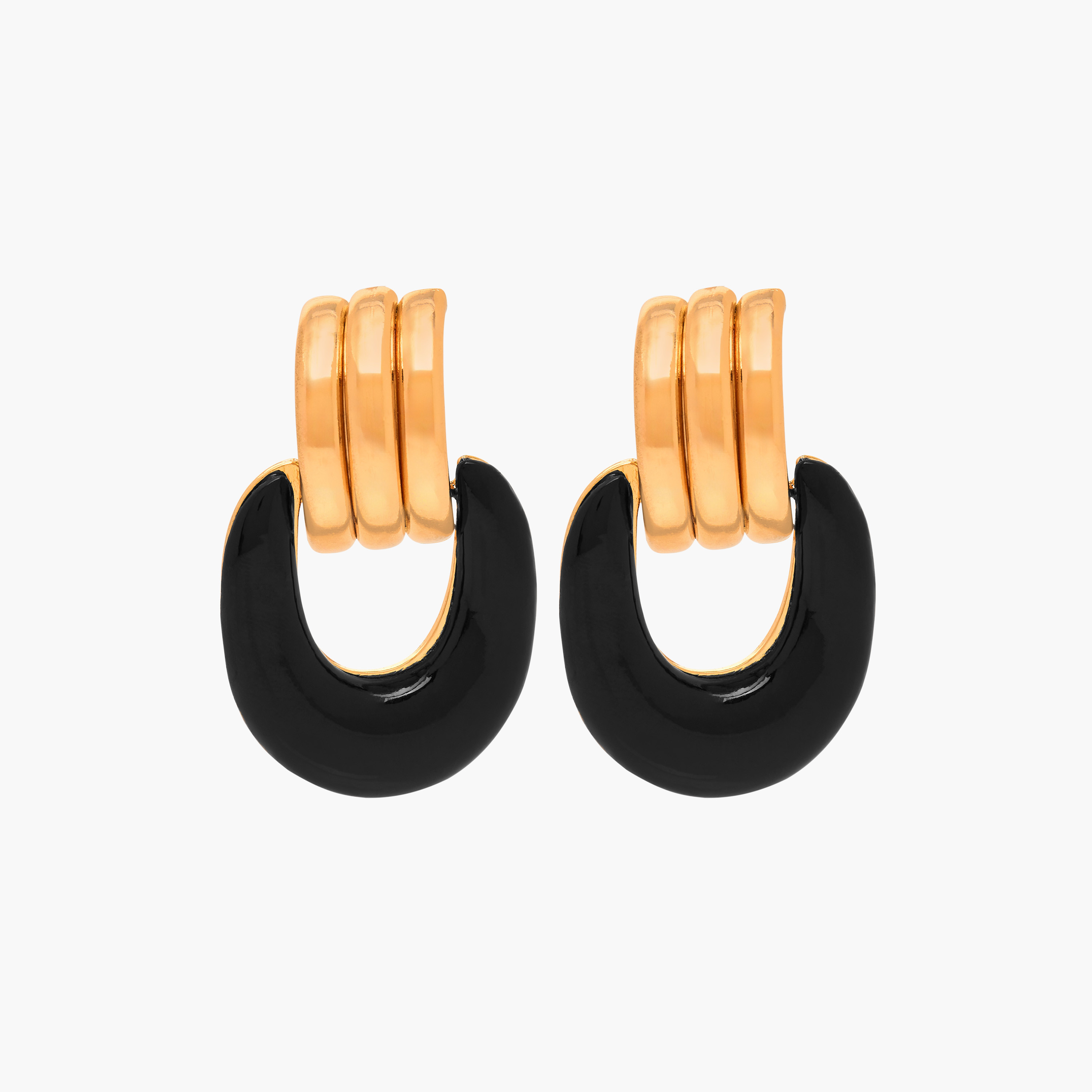 Metallic Stud Earrings with Pushback Closure-women-watchesandjewellery-jewellery-earrings-image-1