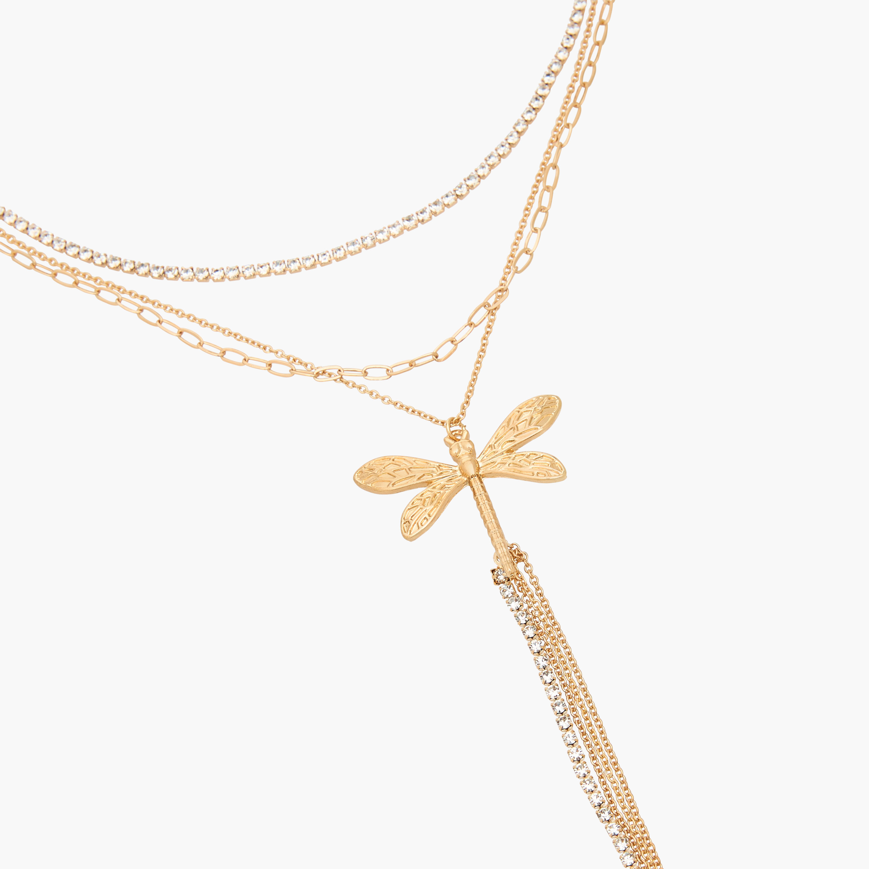 طقم من 3 - قلادة طبقات بدلاية فراشة ومشبك إغلاق-women-watchesandjewellery-jewellery-necklacesandpendants-image-6