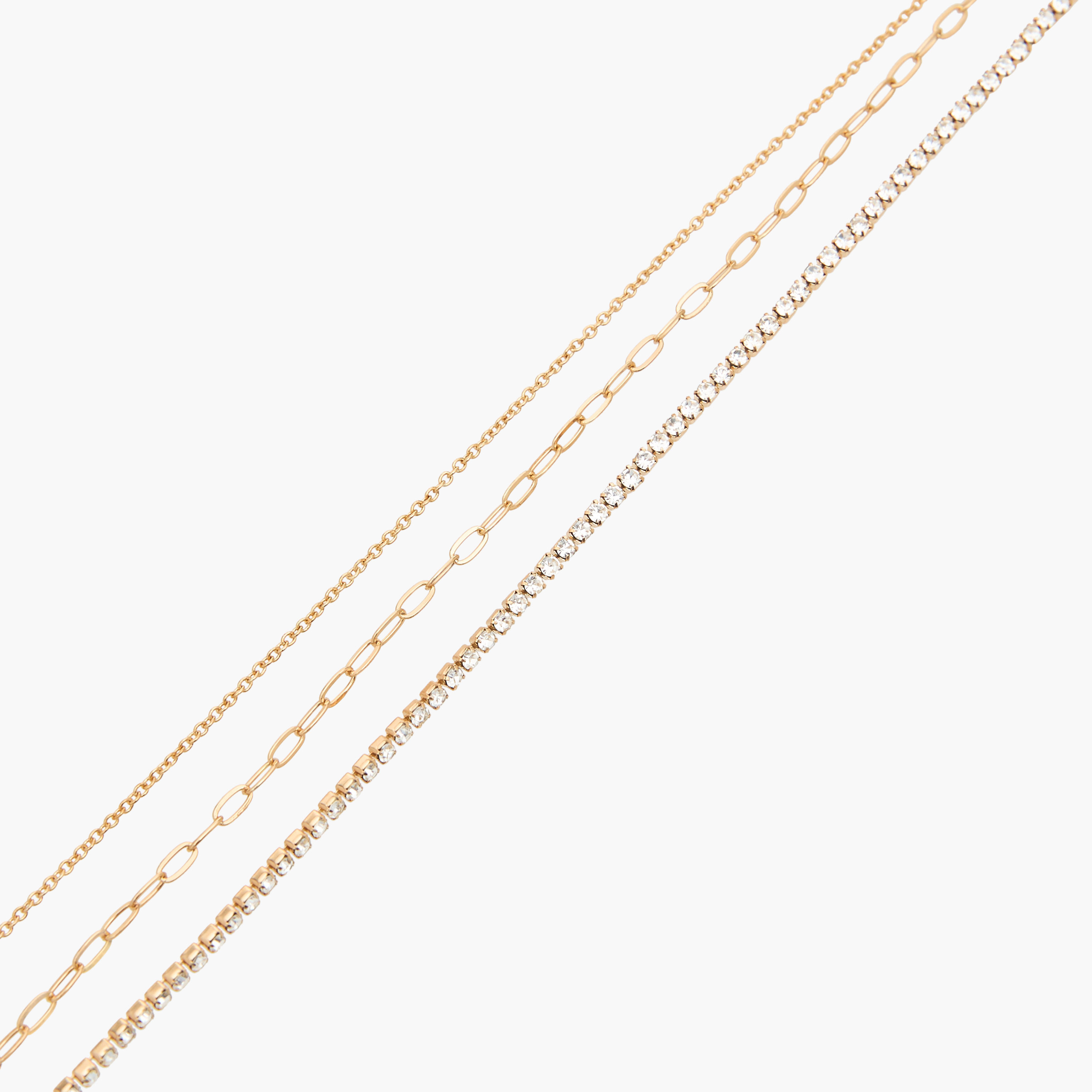 طقم من 3 - قلادة طبقات بدلاية فراشة ومشبك إغلاق-women-watchesandjewellery-jewellery-necklacesandpendants-image-8