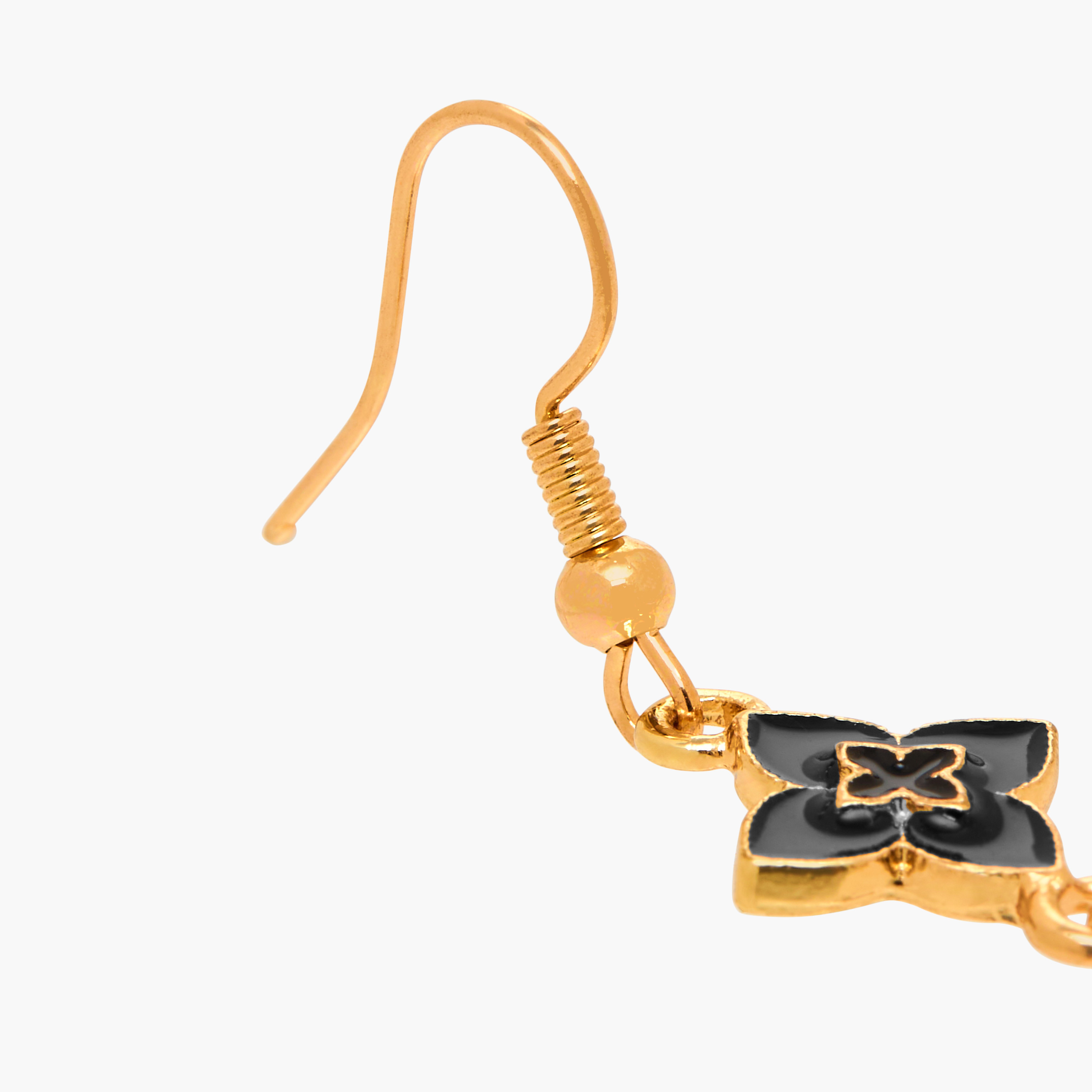 أقراط معدن متدلية مع خطاف-women-watchesandjewellery-jewellery-earrings-image-4