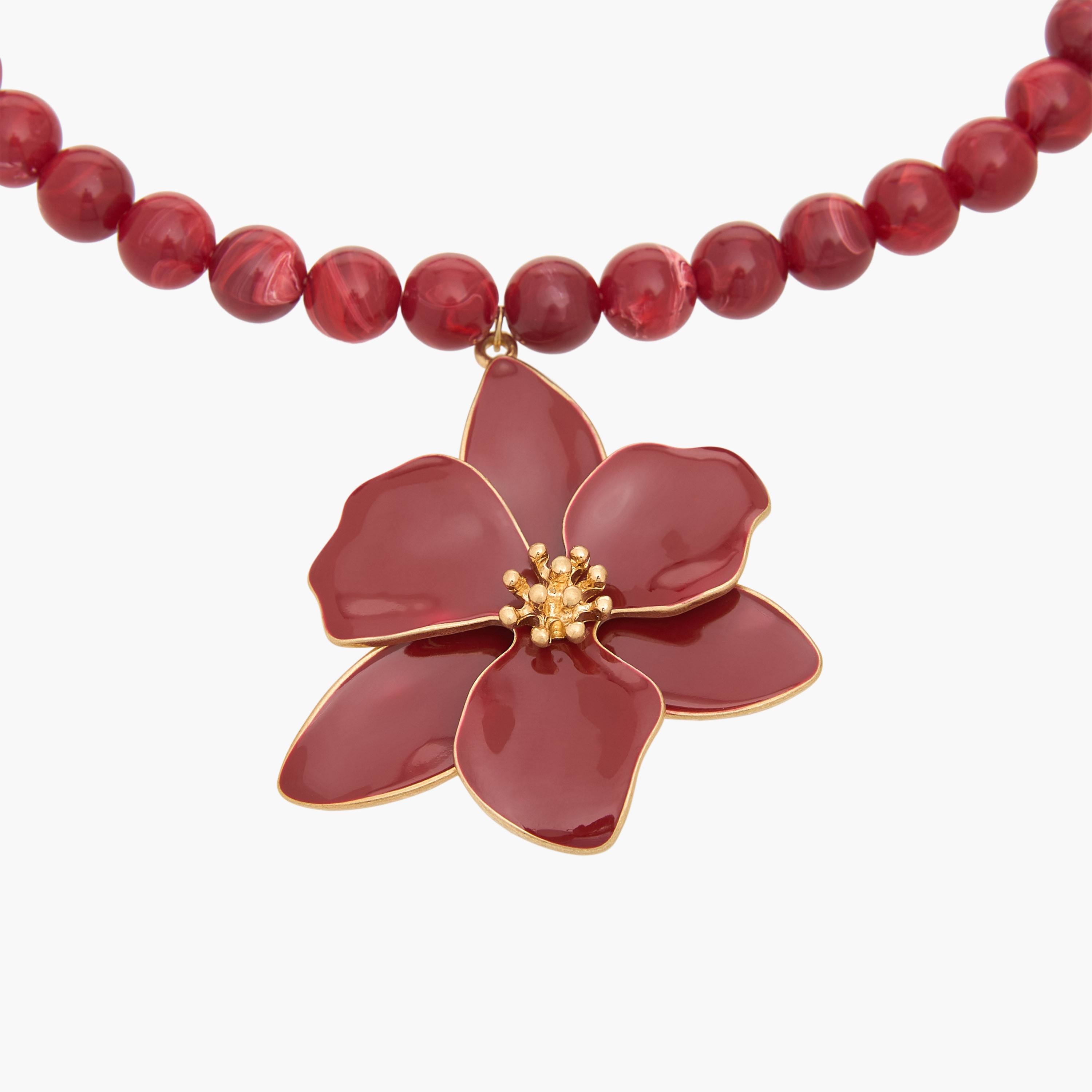 عقد بدلاية زهرية ومشبك إغلاق-women-watchesandjewellery-jewellery-necklacesandpendants-image-3