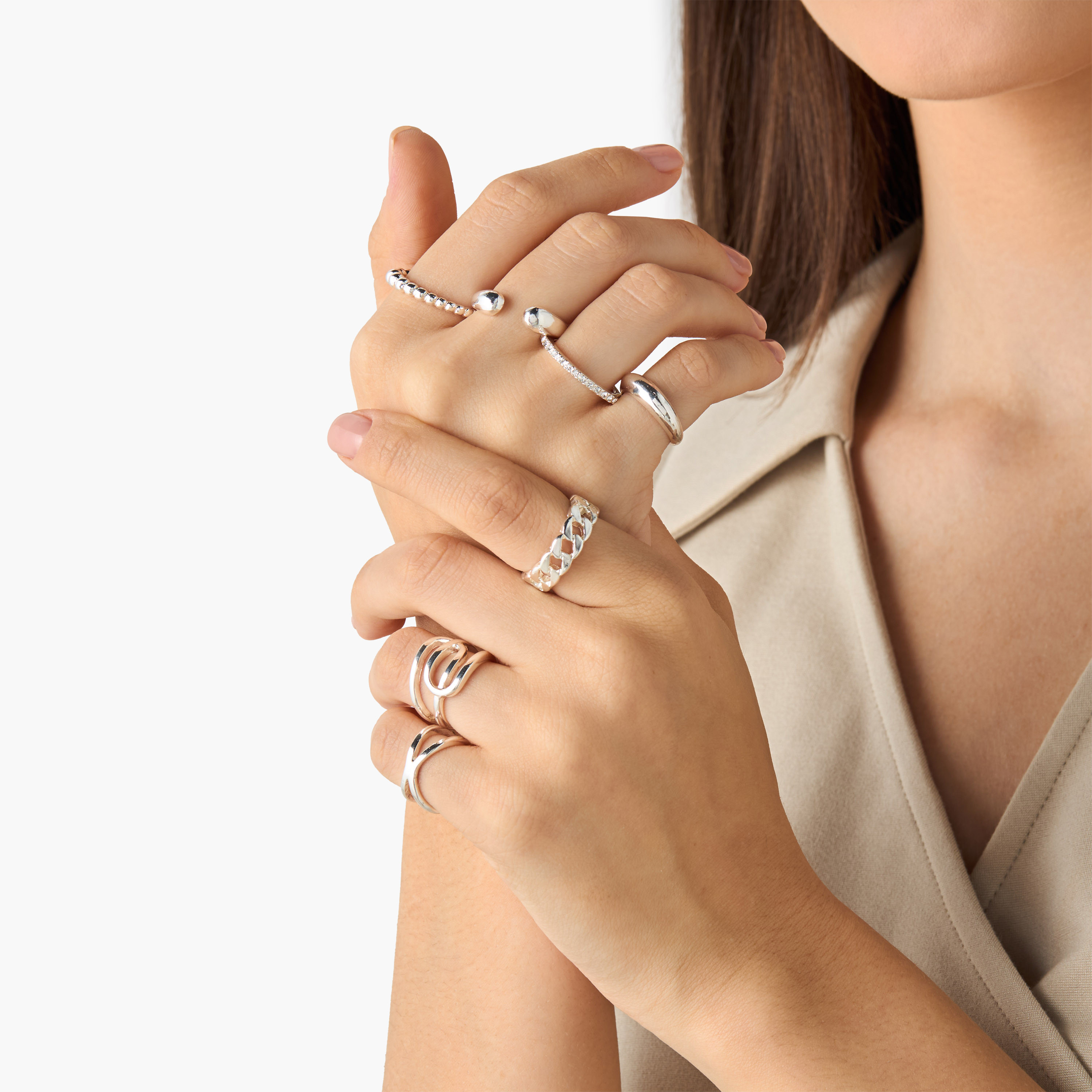 Set of 7 - Metallic Rings-women-watchesandjewellery-jewellery-rings-image-2