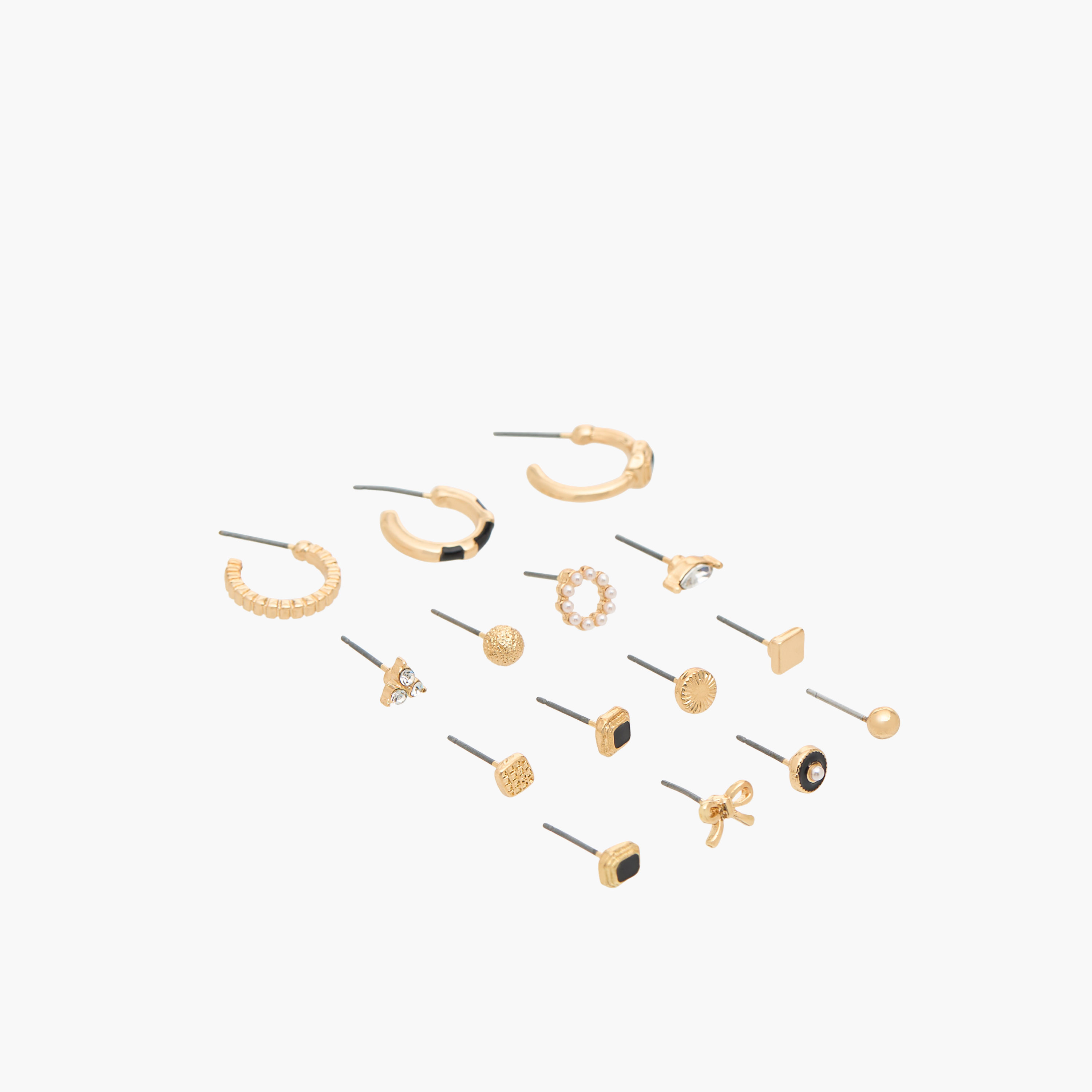 طقم من 15 - أقراط متنوعة بمكبس إغلاق خلفي-women-watchesandjewellery-jewellery-earrings-image-2