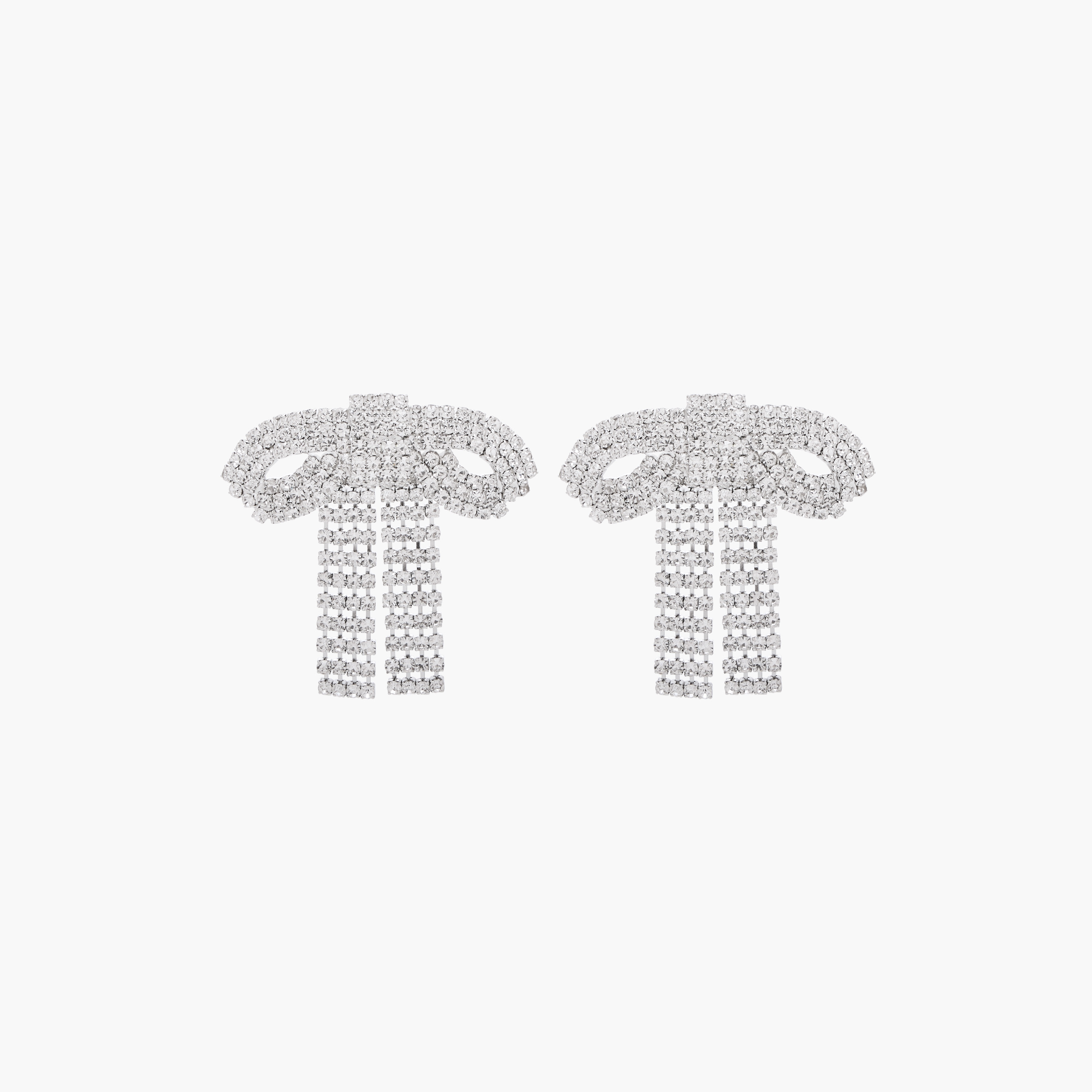 Embellished Bow Earrings with Pushback Closure-women-watchesandjewellery-jewellery-earrings-image-1