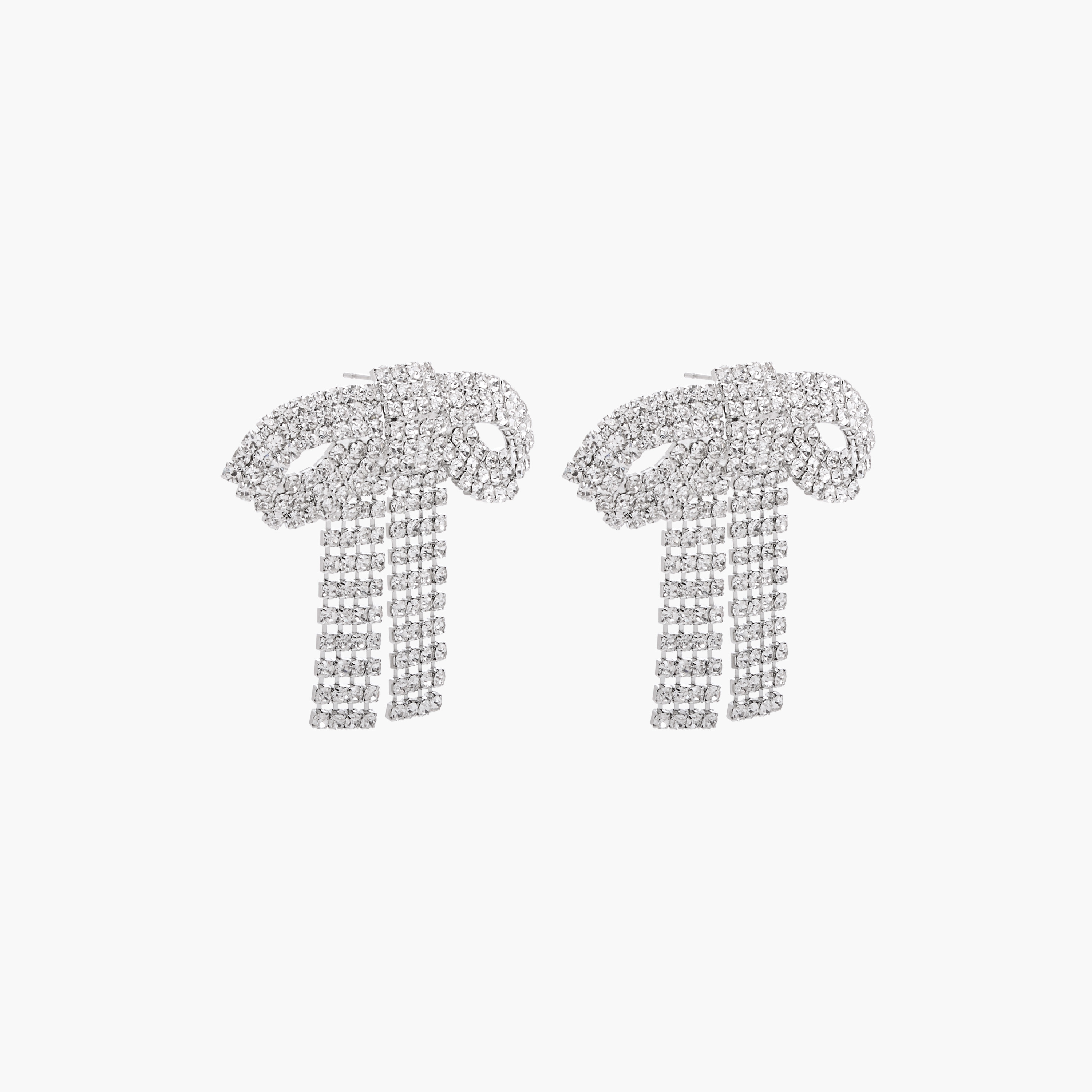 Embellished Bow Earrings with Pushback Closure-women-watchesandjewellery-jewellery-earrings-image-3