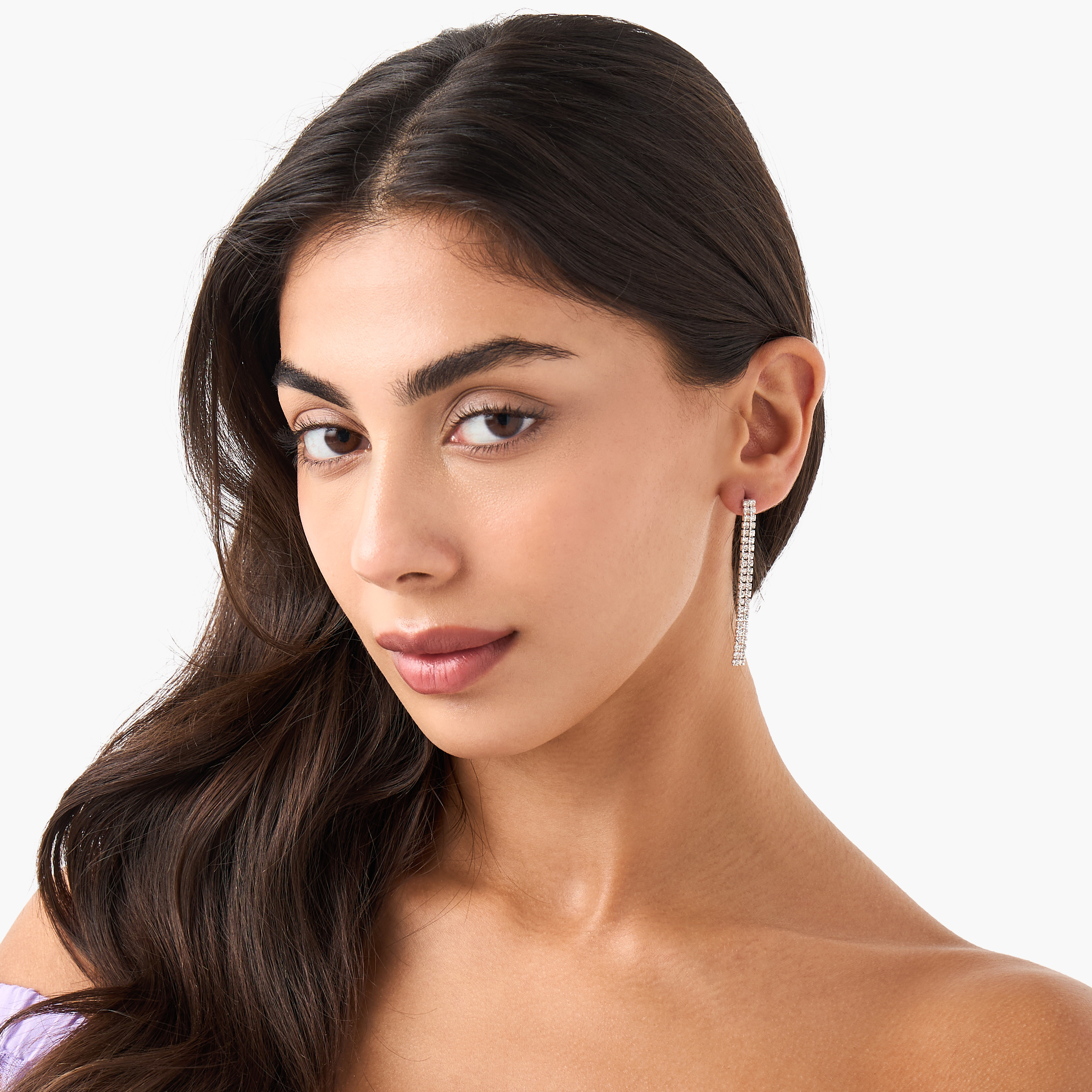 Pack of 2 Rhinestone Embellished Earrings with Pushback Closure-women-watchesandjewellery-jewellery-earrings-image-2
