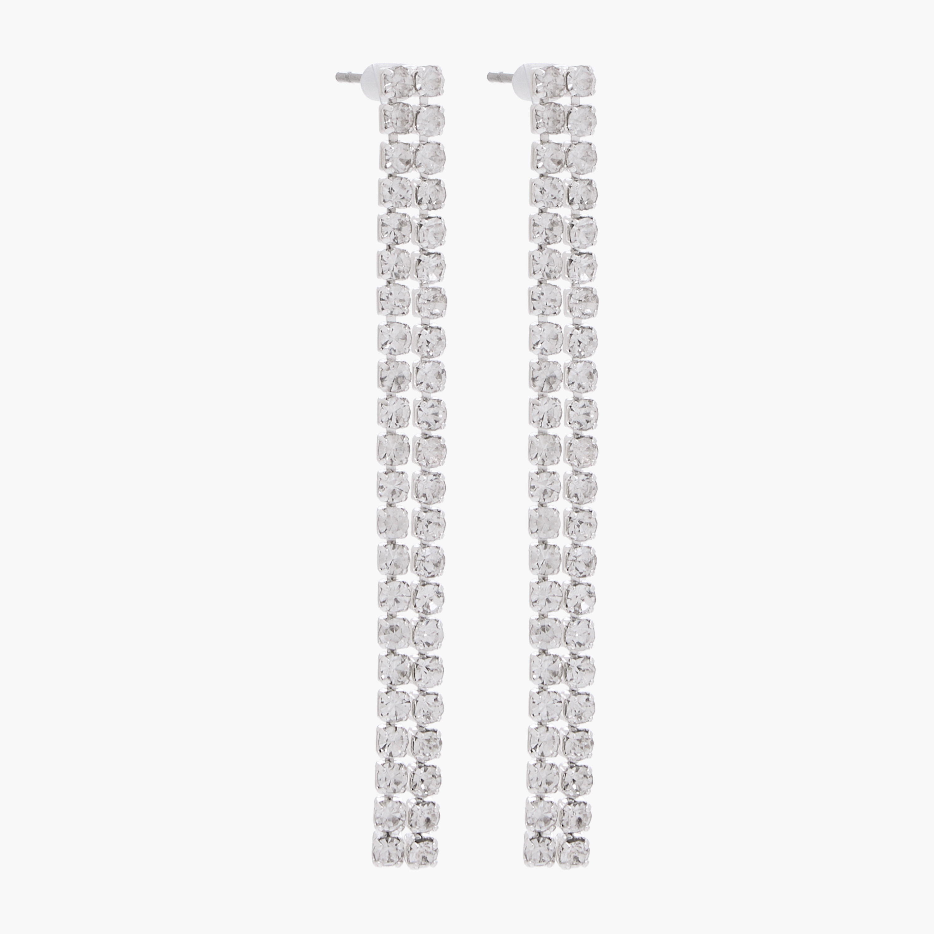 Pack of 2 Rhinestone Embellished Earrings with Pushback Closure-women-watchesandjewellery-jewellery-earrings-image-3