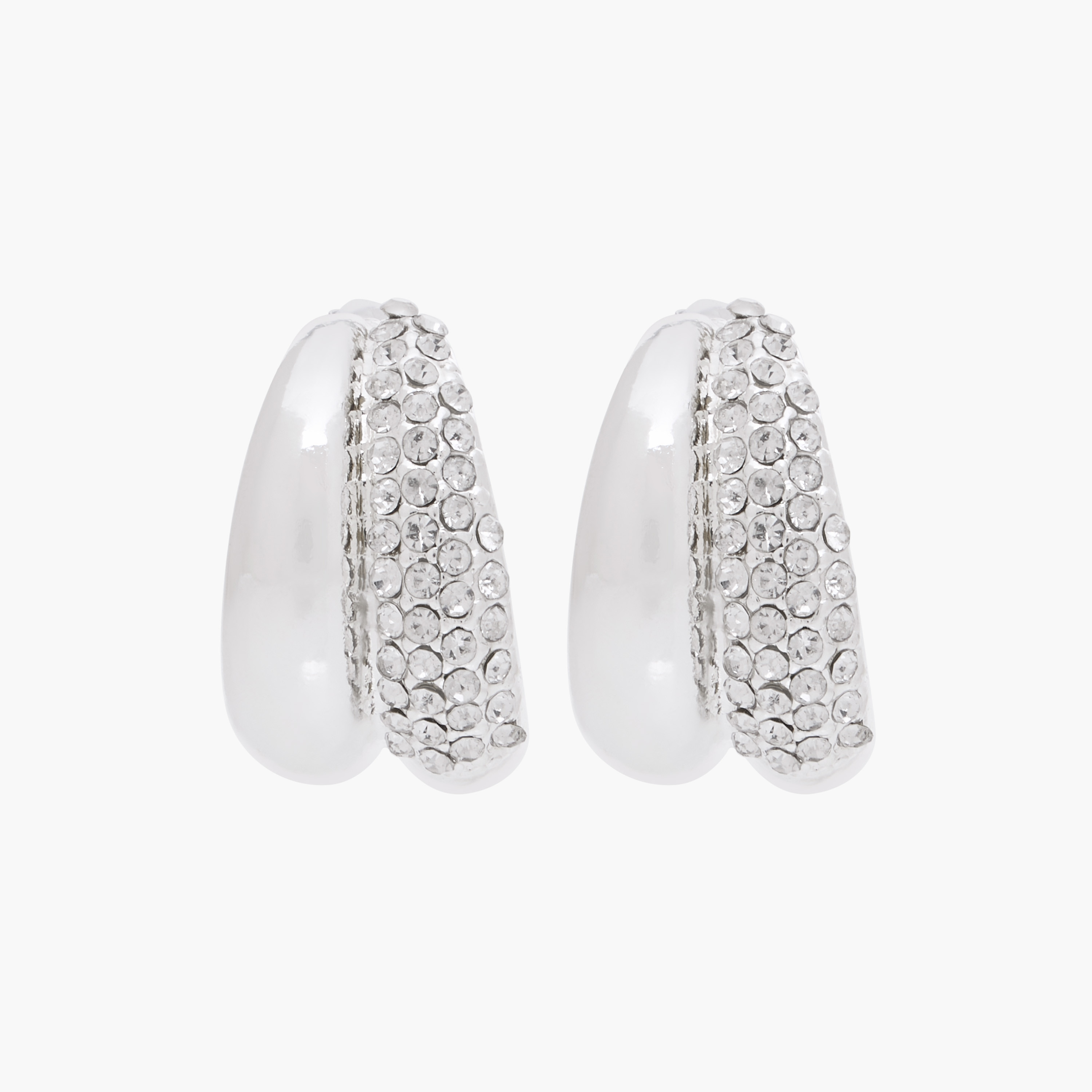 Embellished Hoop Earrings with Pushback Closure-women-watchesandjewellery-jewellery-earrings-image-1
