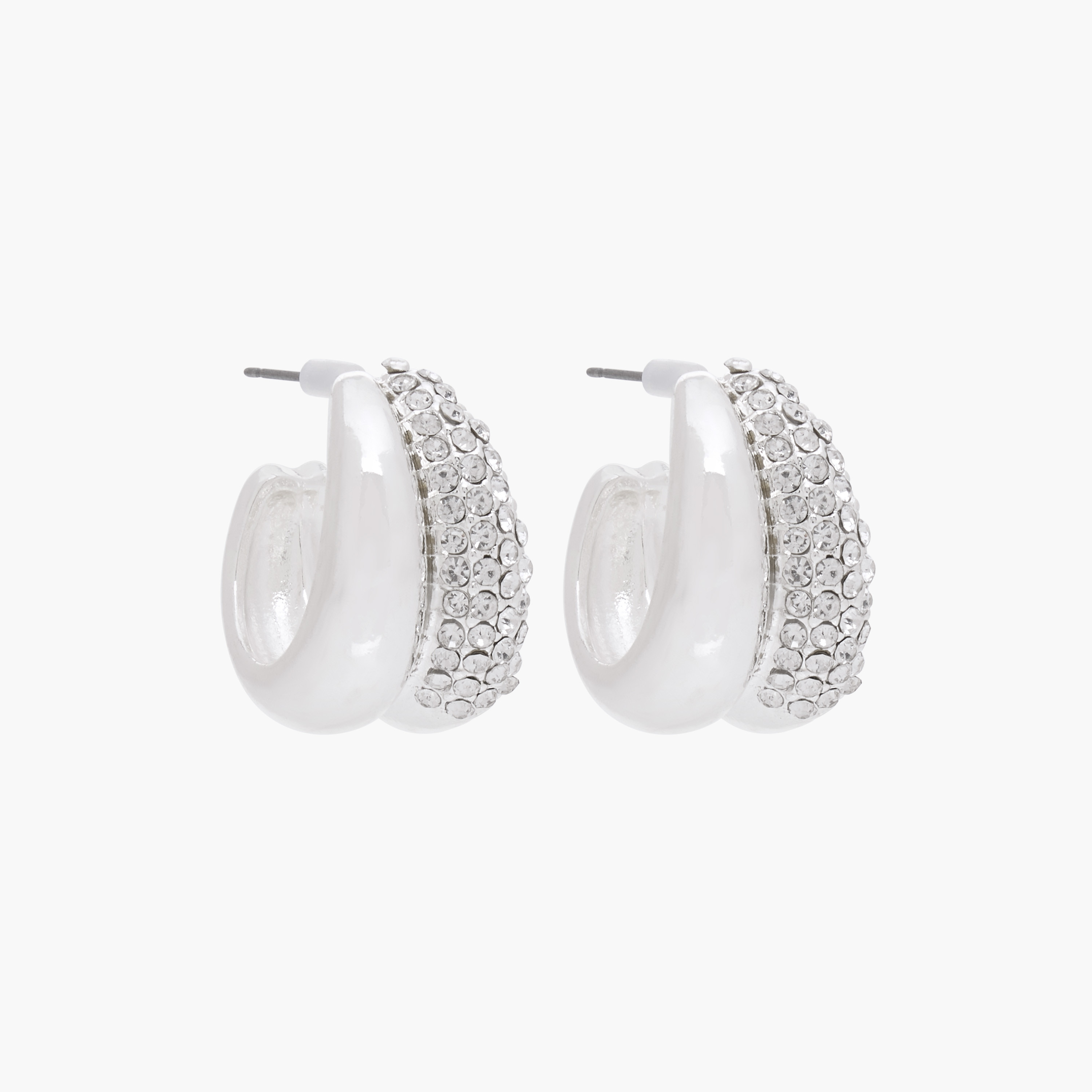 Embellished Hoop Earrings with Pushback Closure-women-watchesandjewellery-jewellery-earrings-image-3