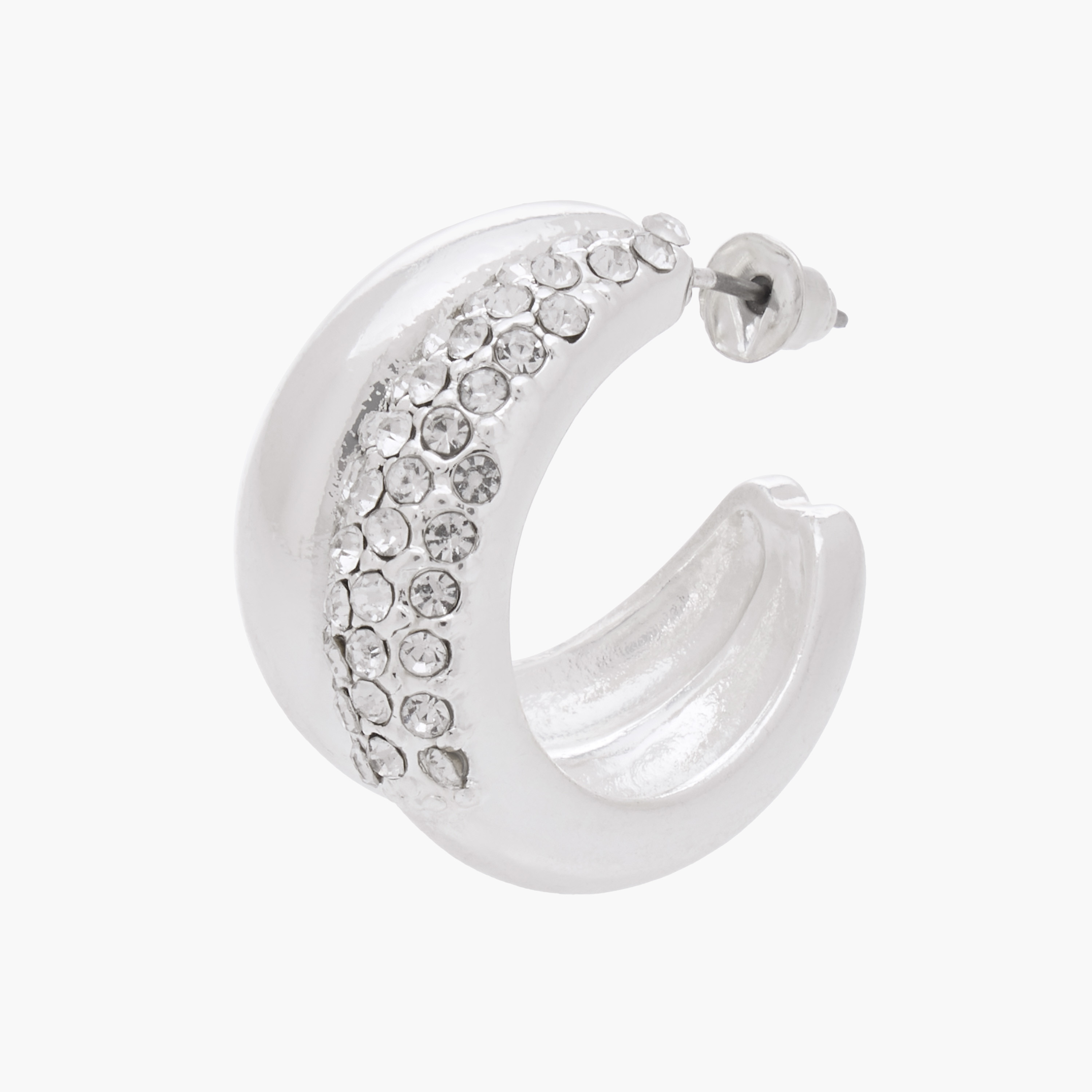 Embellished Hoop Earrings with Pushback Closure-women-watchesandjewellery-jewellery-earrings-image-4