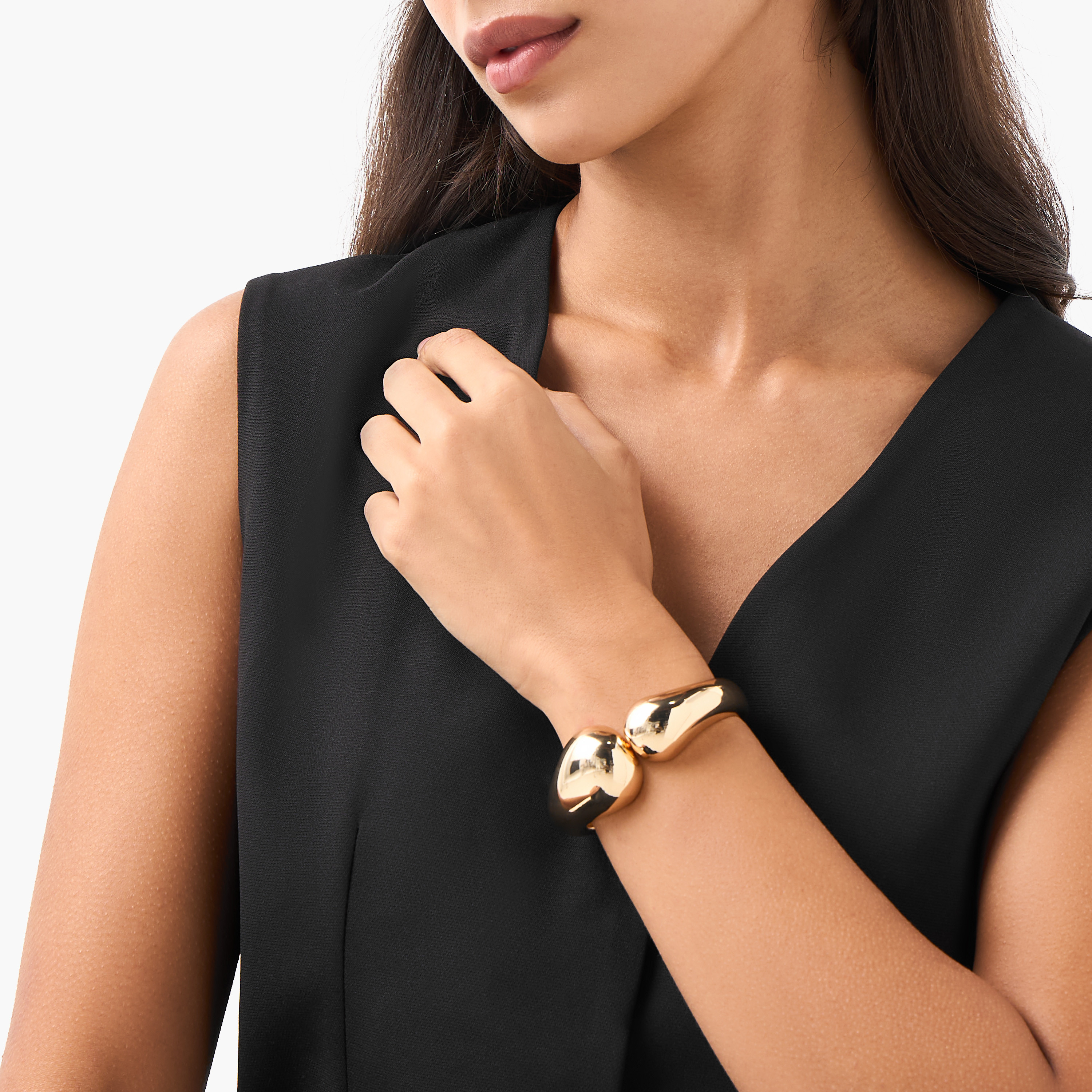 Sculptural Hinged Cuff Bracelet-women-watchesandjewellery-jewellery-banglesandbracelets-image-2