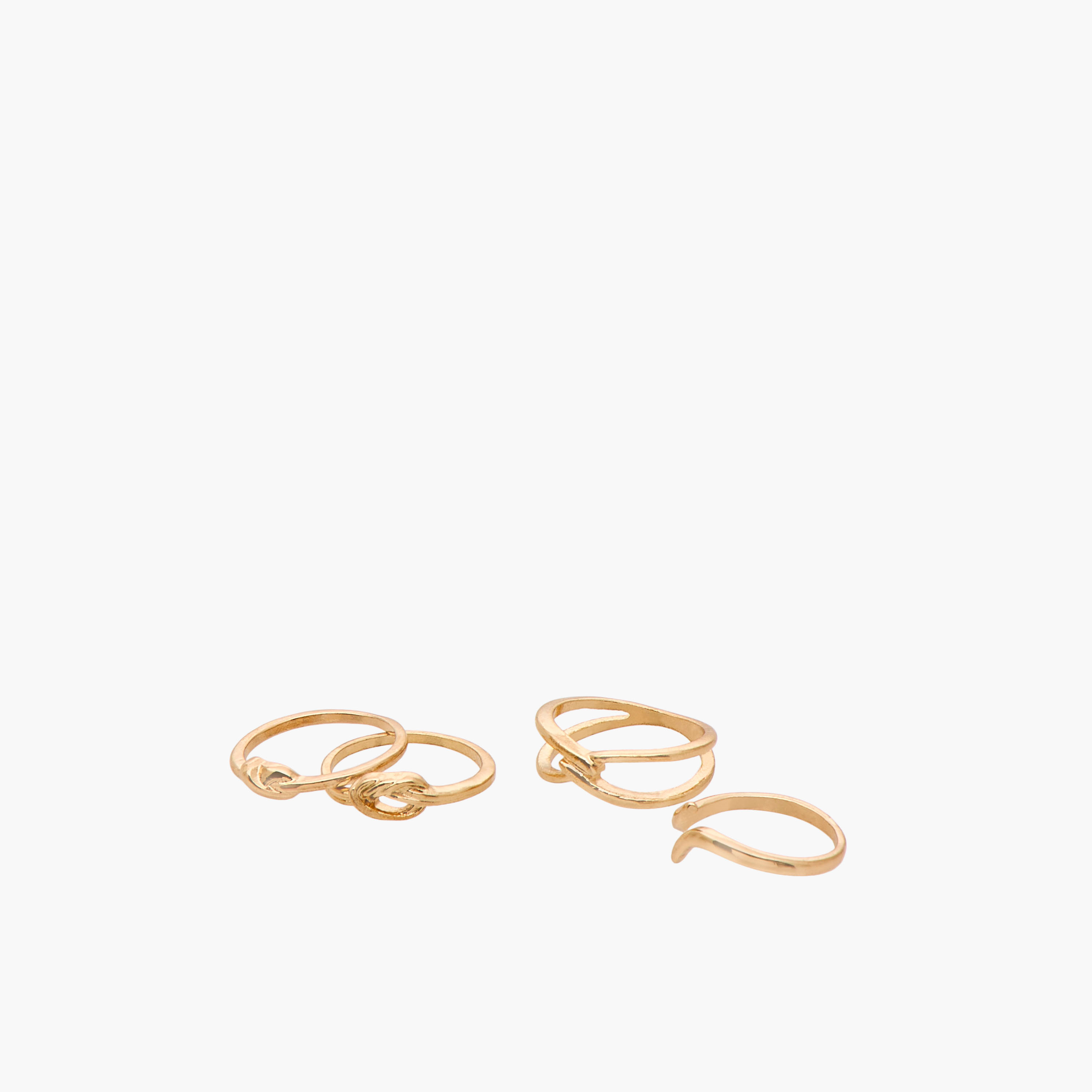 Gloo Pack of 10 Metallic Rings-women-watchesandjewellery-jewellery-rings-image-2