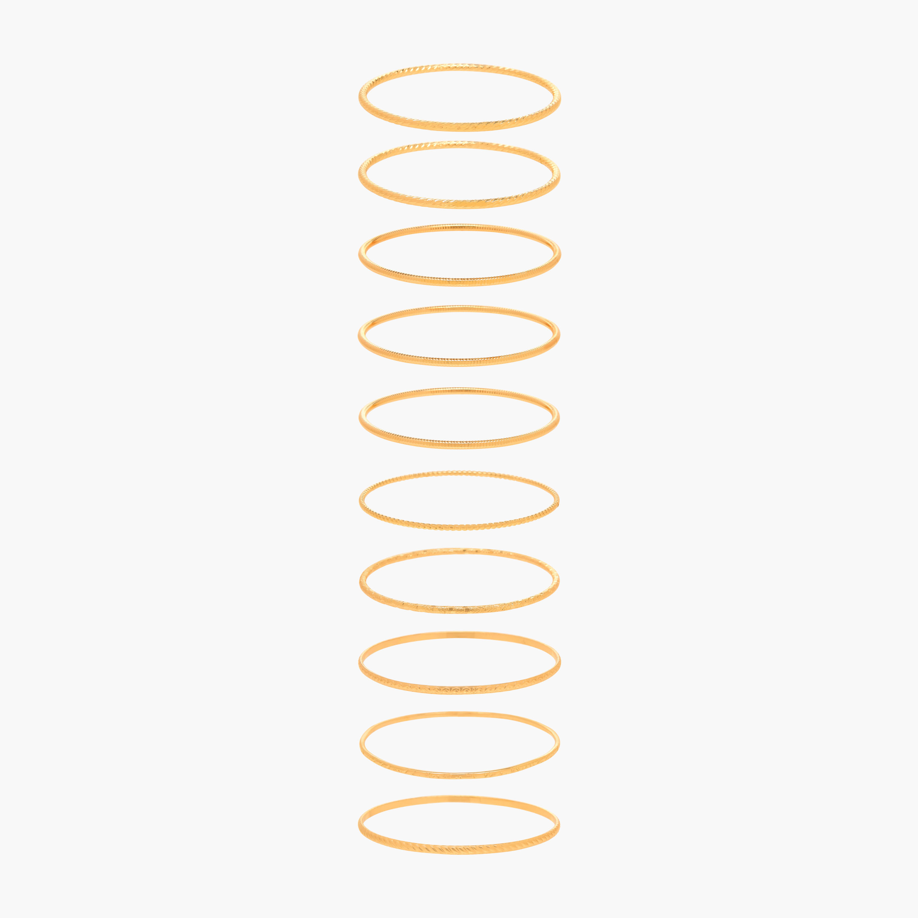 Gloo Pack of 10 Metallic Bangles-women-watchesandjewellery-jewellery-banglesandbracelets-image-1