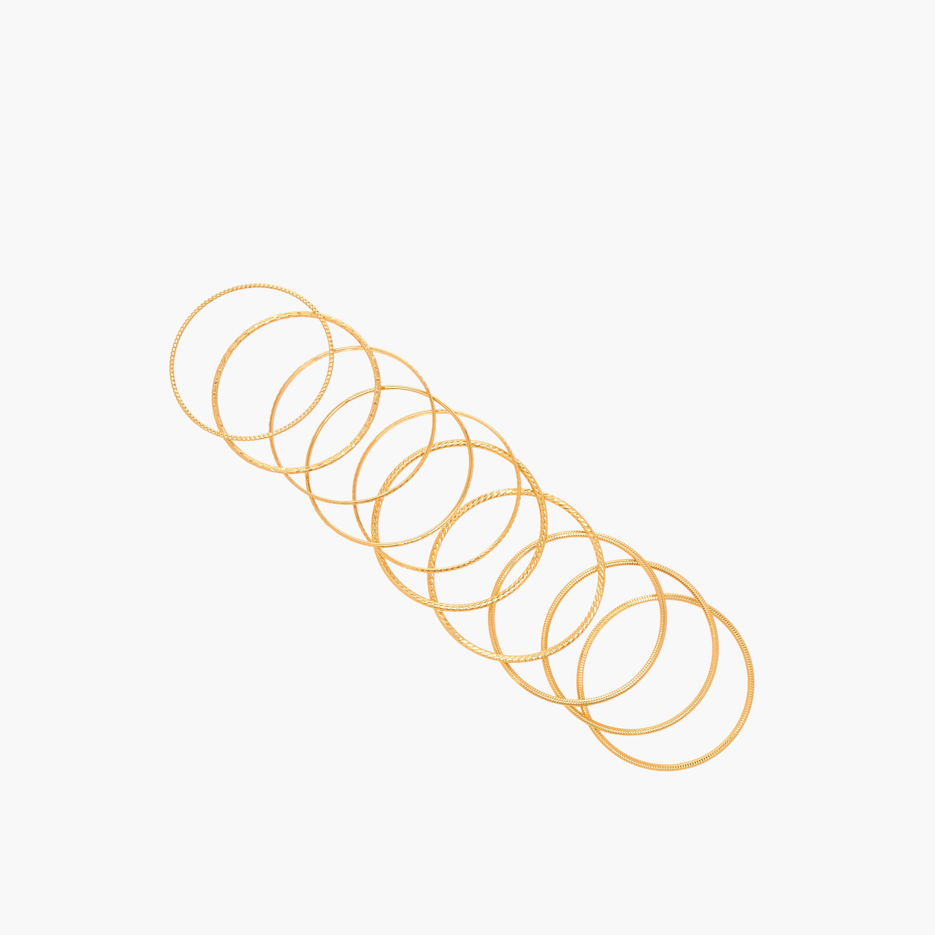 Gloo Pack of 10 Metallic Bangles-women-watchesandjewellery-jewellery-banglesandbracelets-image-10