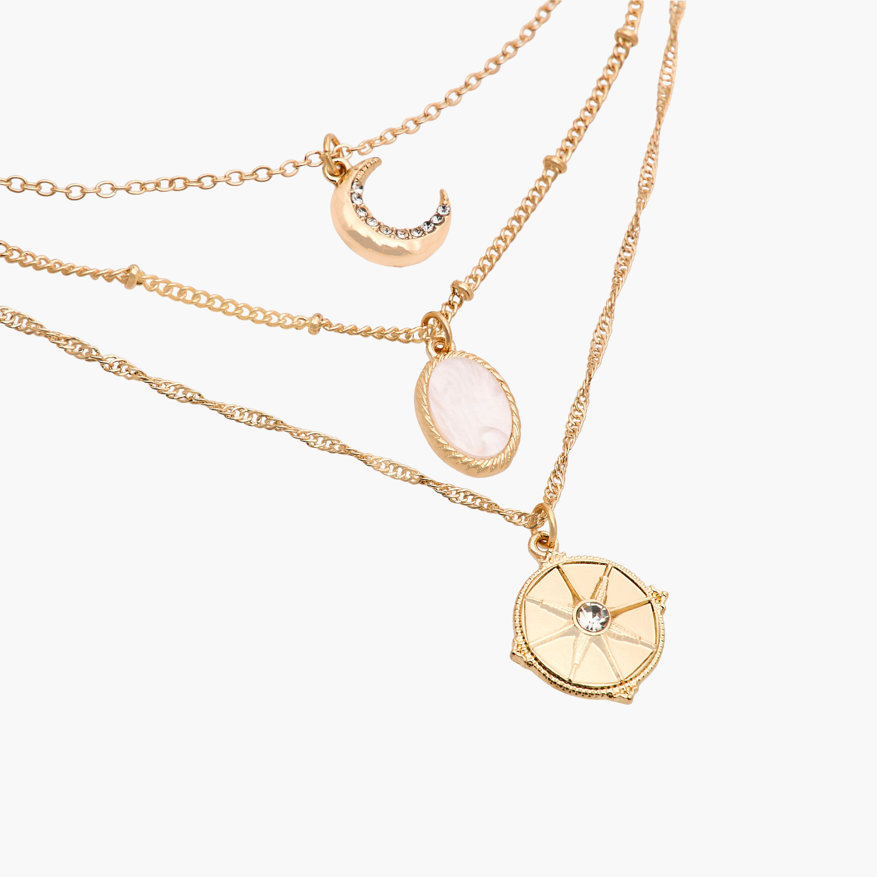 Gloo Metal Layered Pendant Necklace-women-watchesandjewellery-jewellery-necklacesandpendants-image-3