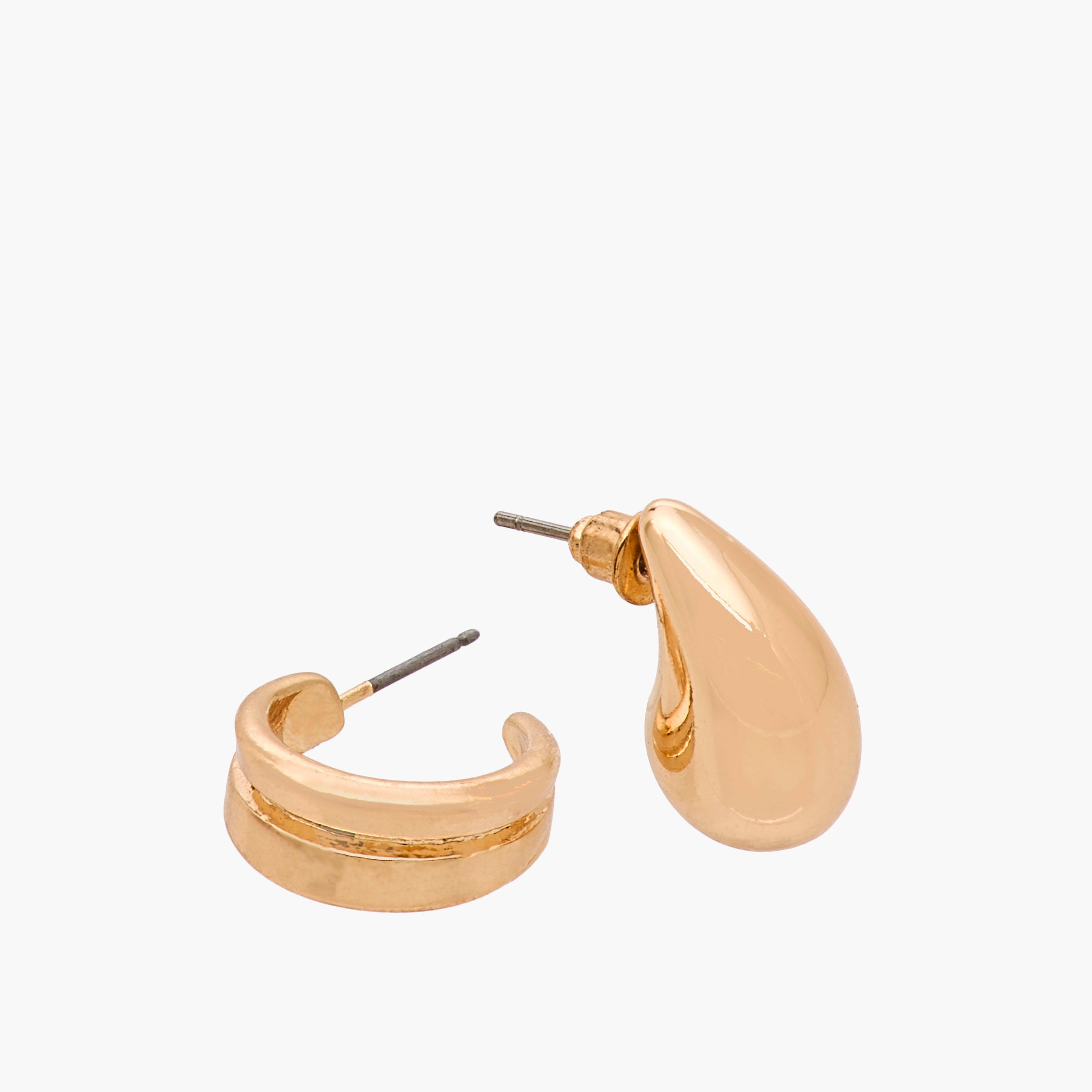 Gloo Pack of 6 Metallic Earrings with Pushback Closure-women-watchesandjewellery-jewellery-earrings-image-4