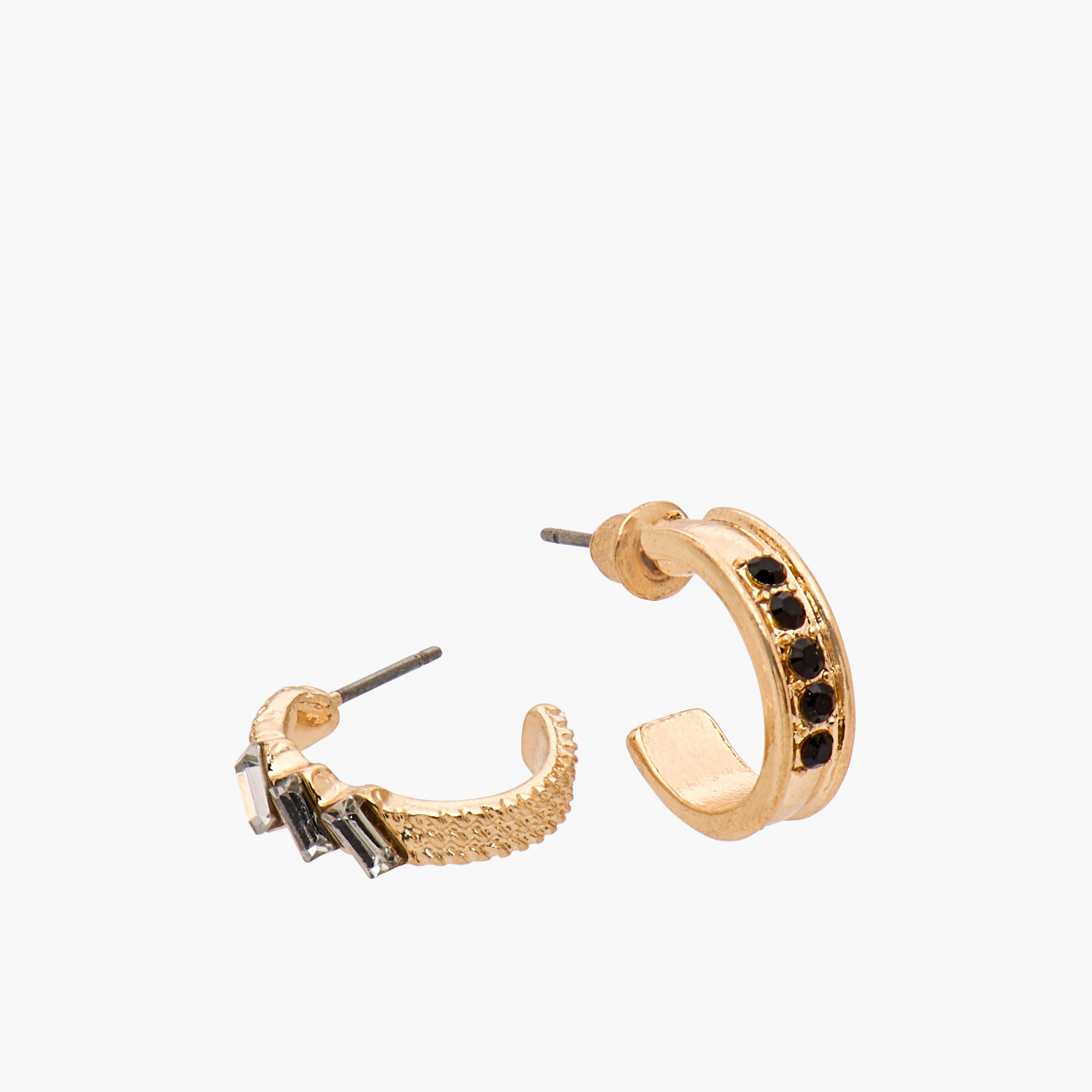 Gloo Pack of 6 Metal Hoop Earring with Pushback Closure-women-watchesandjewellery-jewellery-earrings-image-4