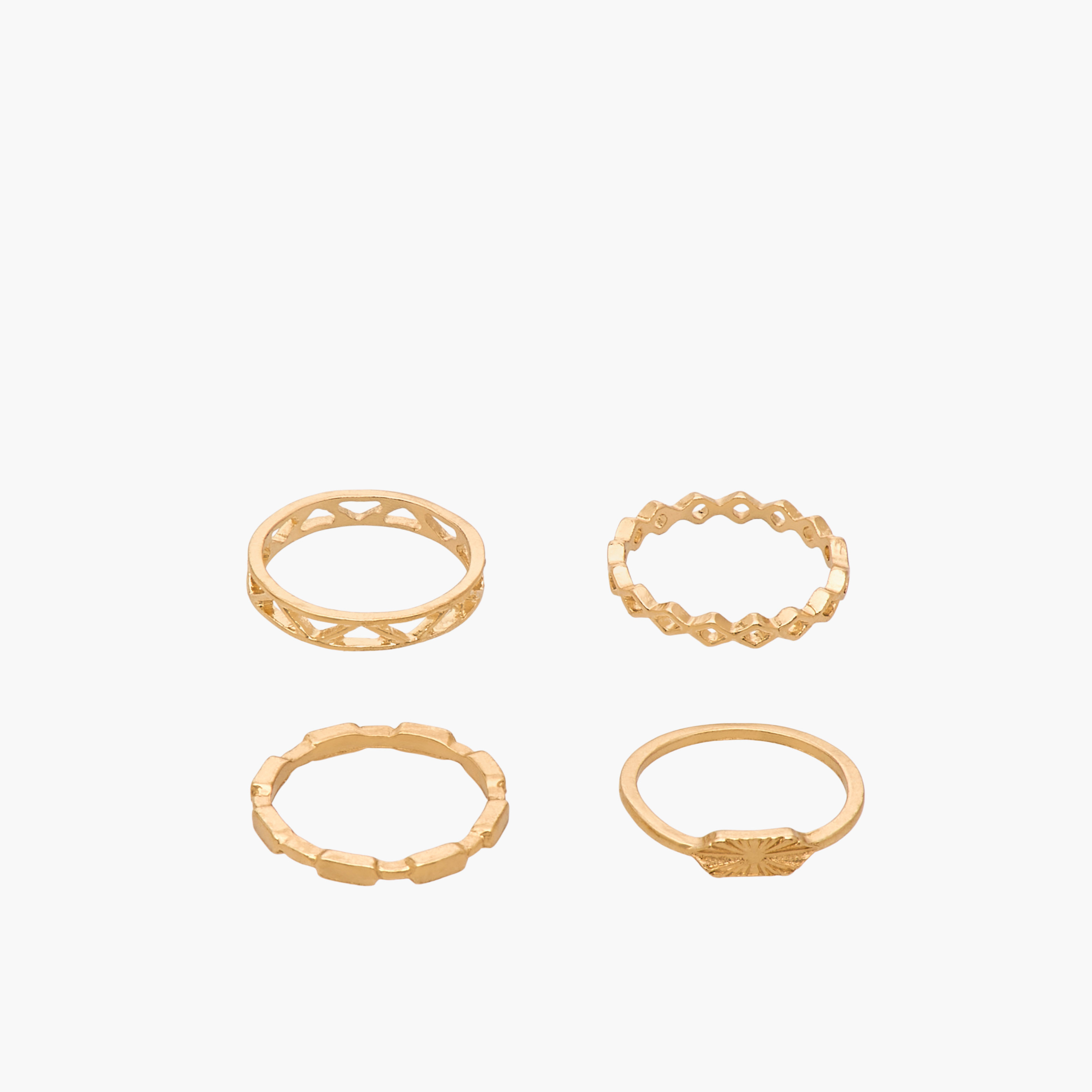 Gloo Pack of 8 Embellished Metal Ring-women-watchesandjewellery-jewellery-rings-image-3