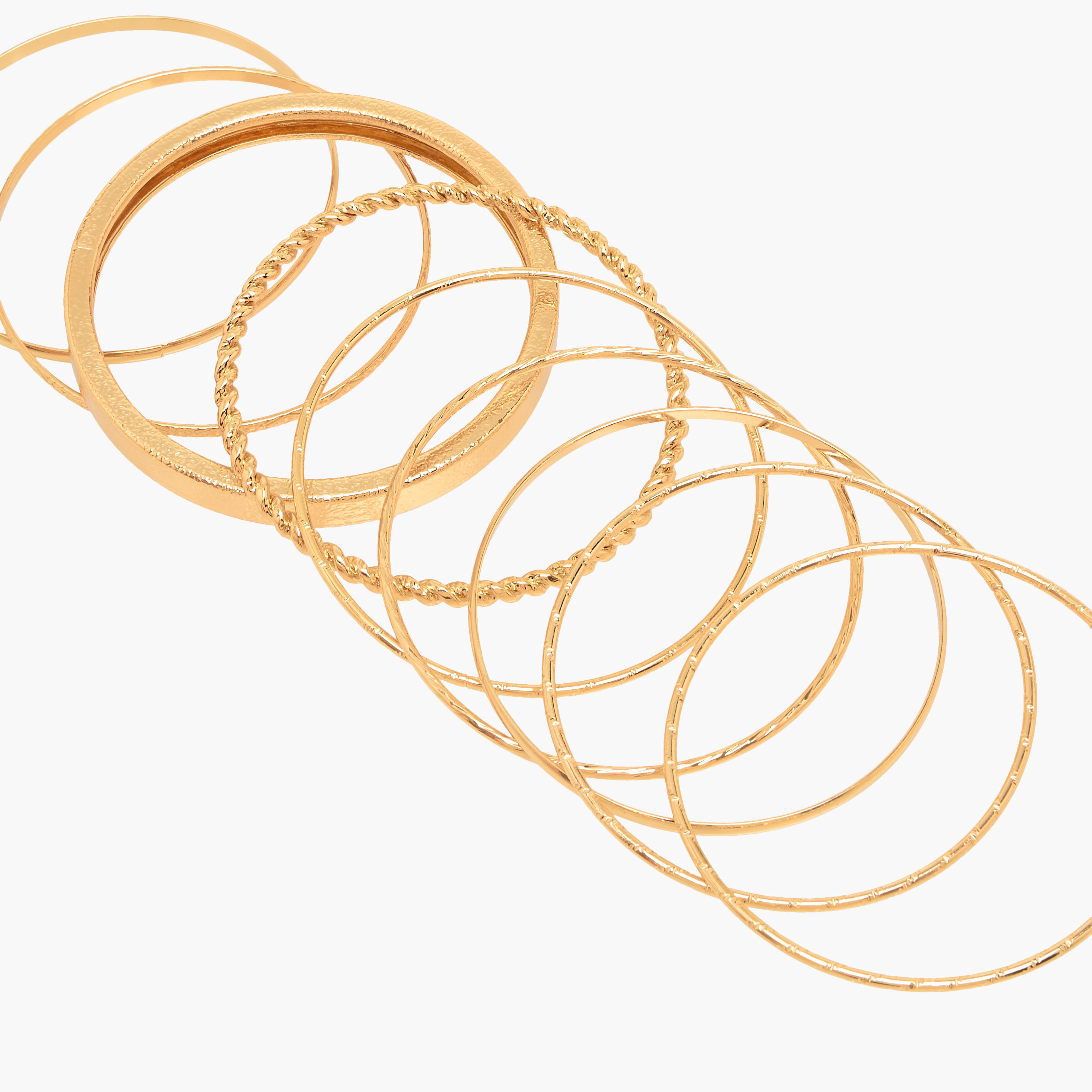 Gloo Pack of 9 Metallic Assorted Bangle-women-watchesandjewellery-jewellery-banglesandbracelets-image-14