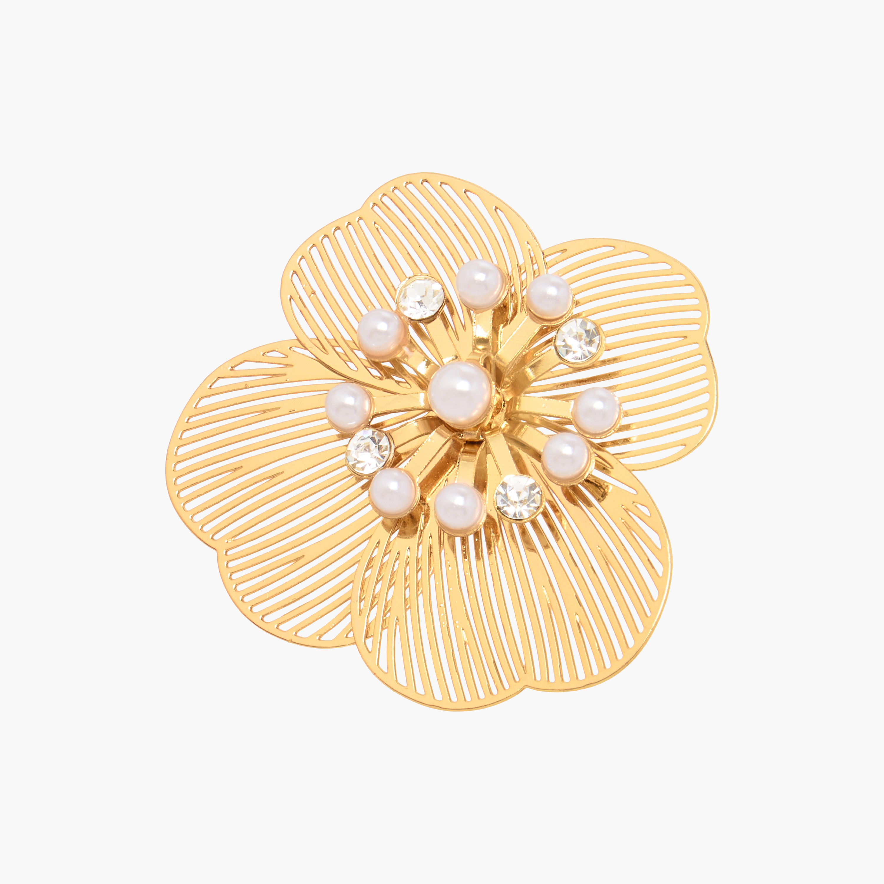 Gloo Gold Tone Embellished Stud Earrings with Pushback Closure-women-watchesandjewellery-jewellery-earrings-image-3