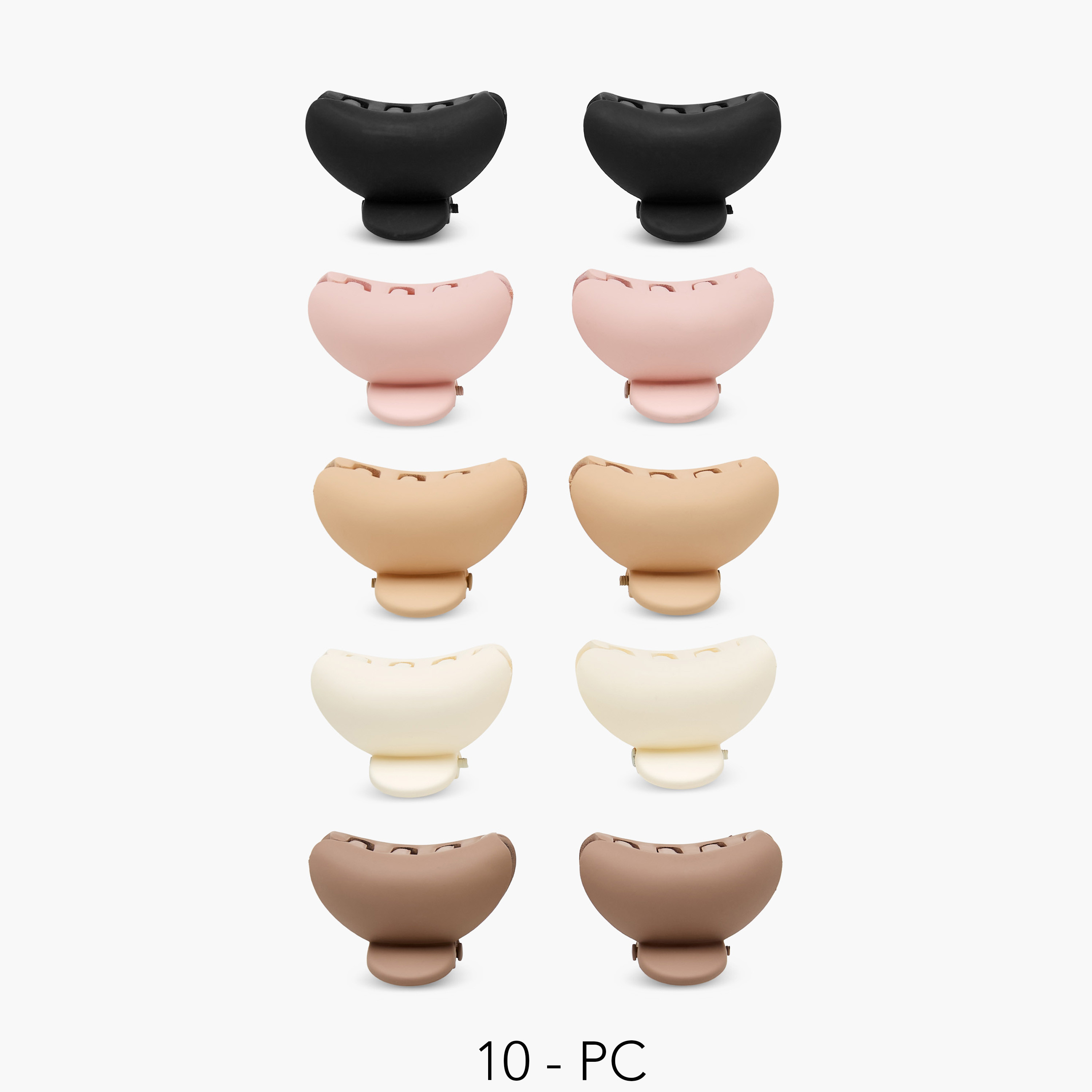 Gloo Pack of 10 Shell Shaped Hair Clamps-women-hairaccessories-clamps-image-1