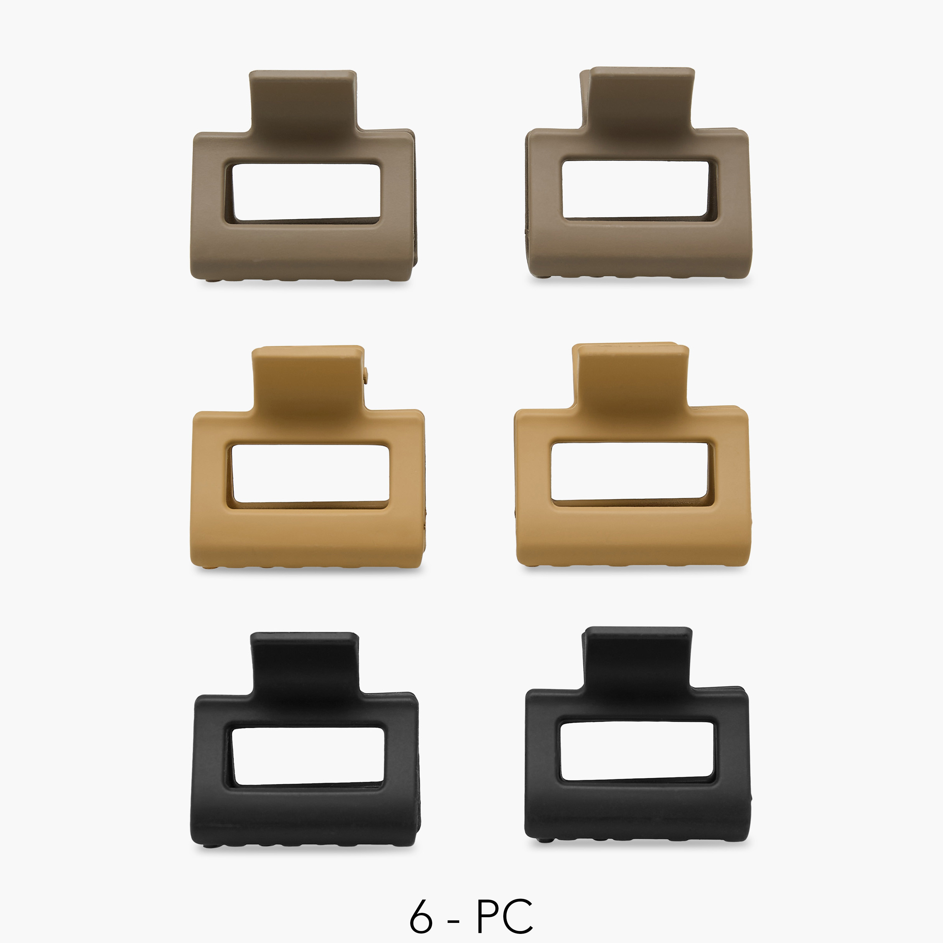 Gloo Pack of 6 Rectangle Shaped Hair Clamps-women-hairaccessories-clamps-image-1