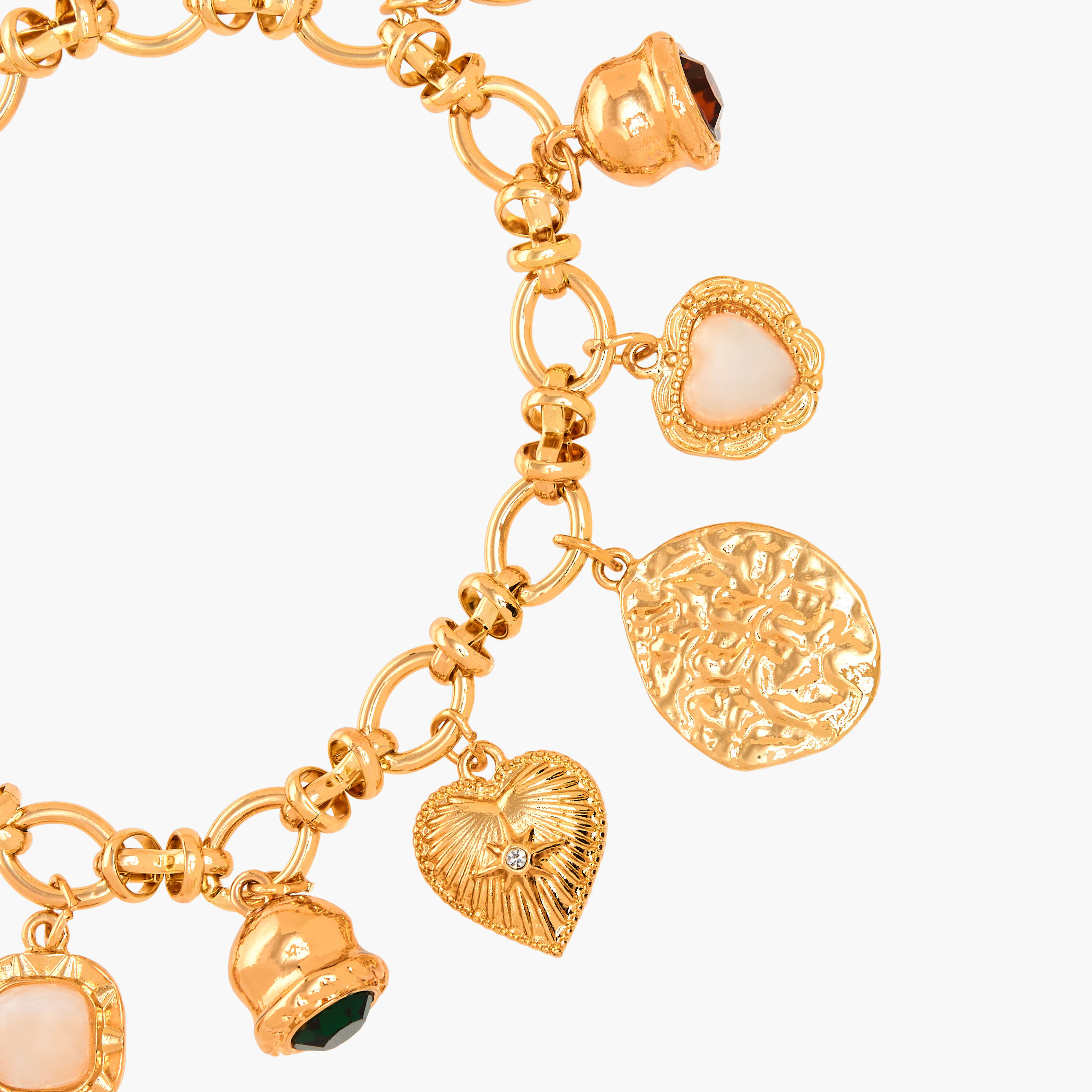 Gold Tone Vintage Charm Detail Bracelet-women-watchesandjewellery-jewellery-banglesandbracelets-image-3