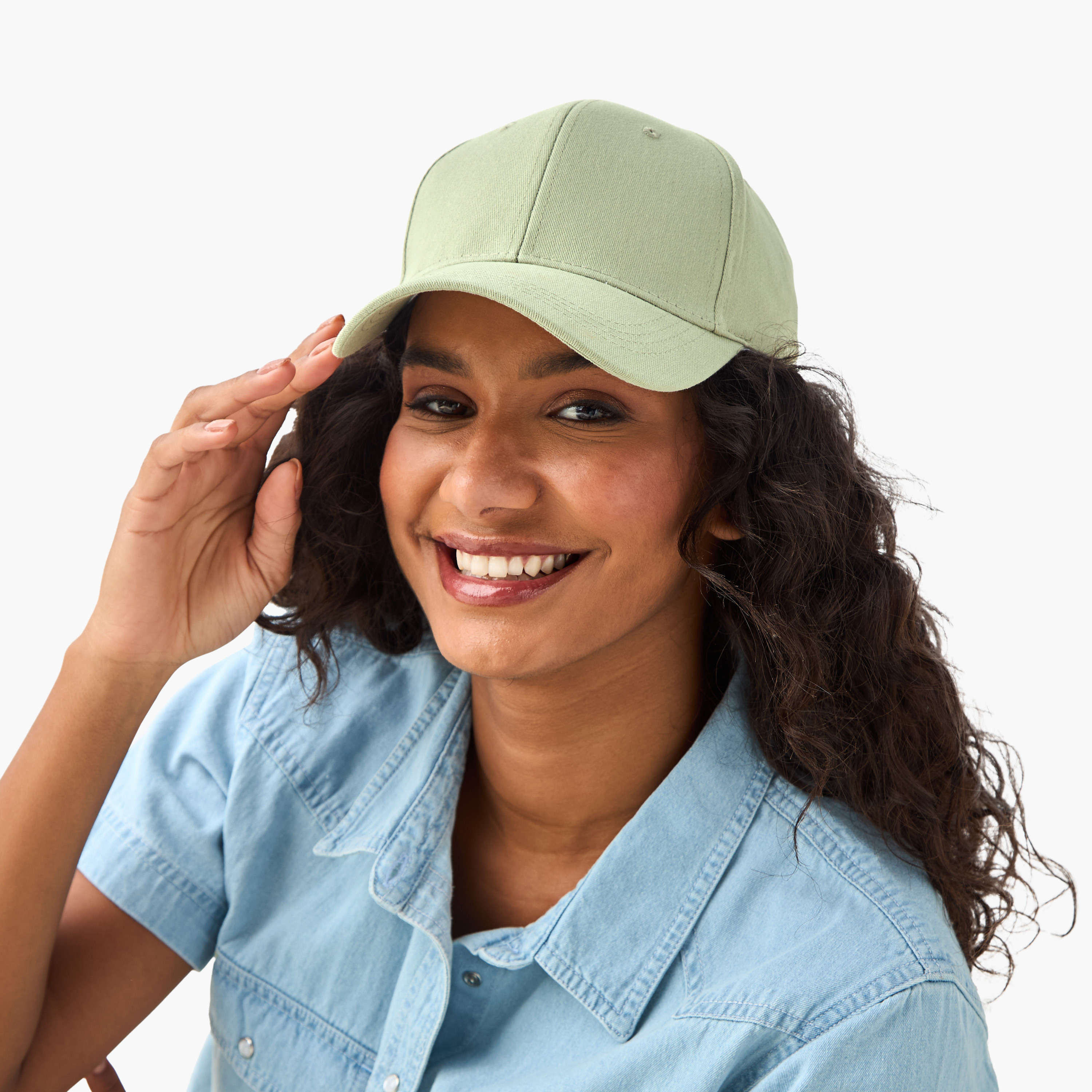 Baseball Style Cap with Buckled Strap Closure-women-clothingaccessories-capsandhats-image-2