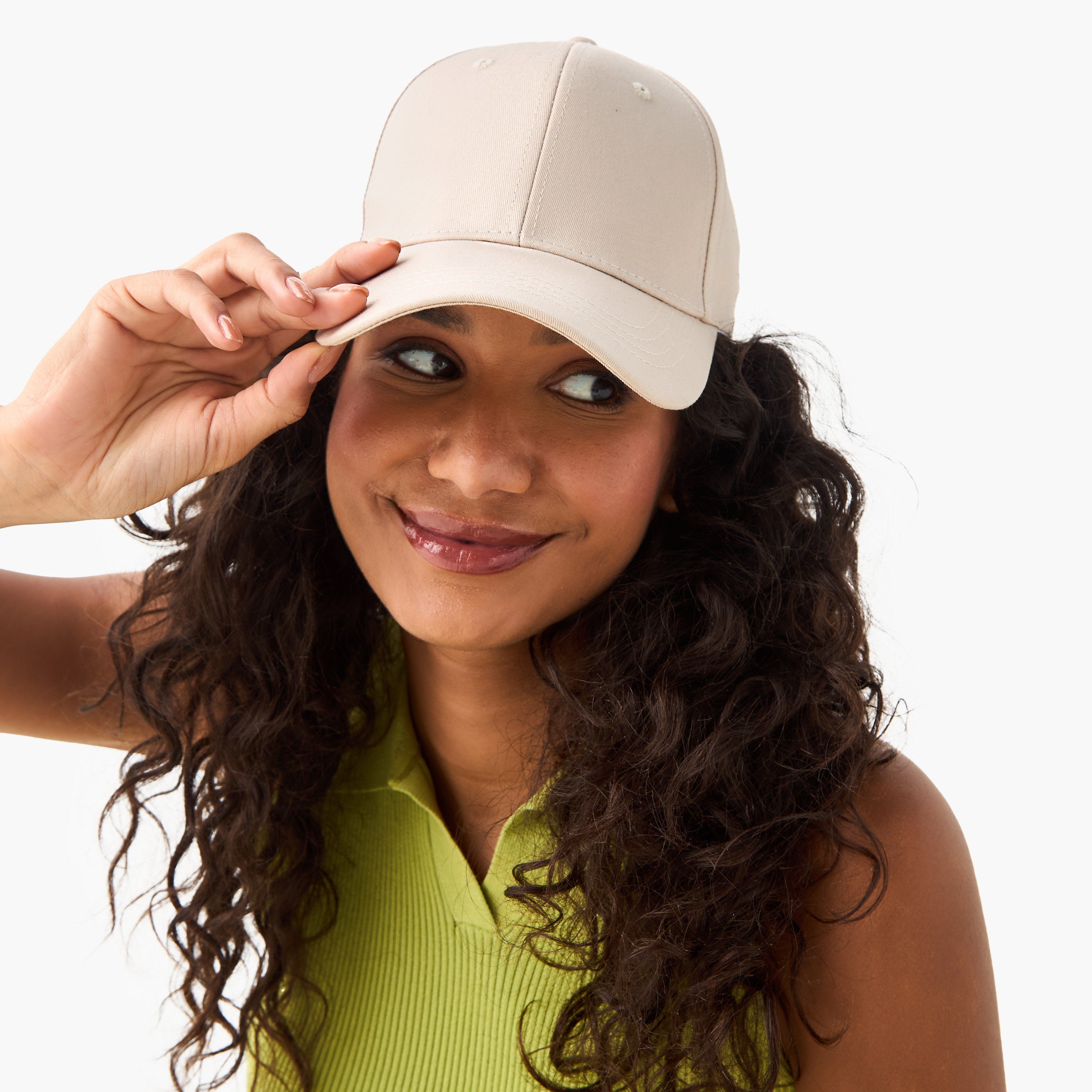 Baseball Style Cap with Buckled Strap Closure-women-clothingaccessories-capsandhats-image-2
