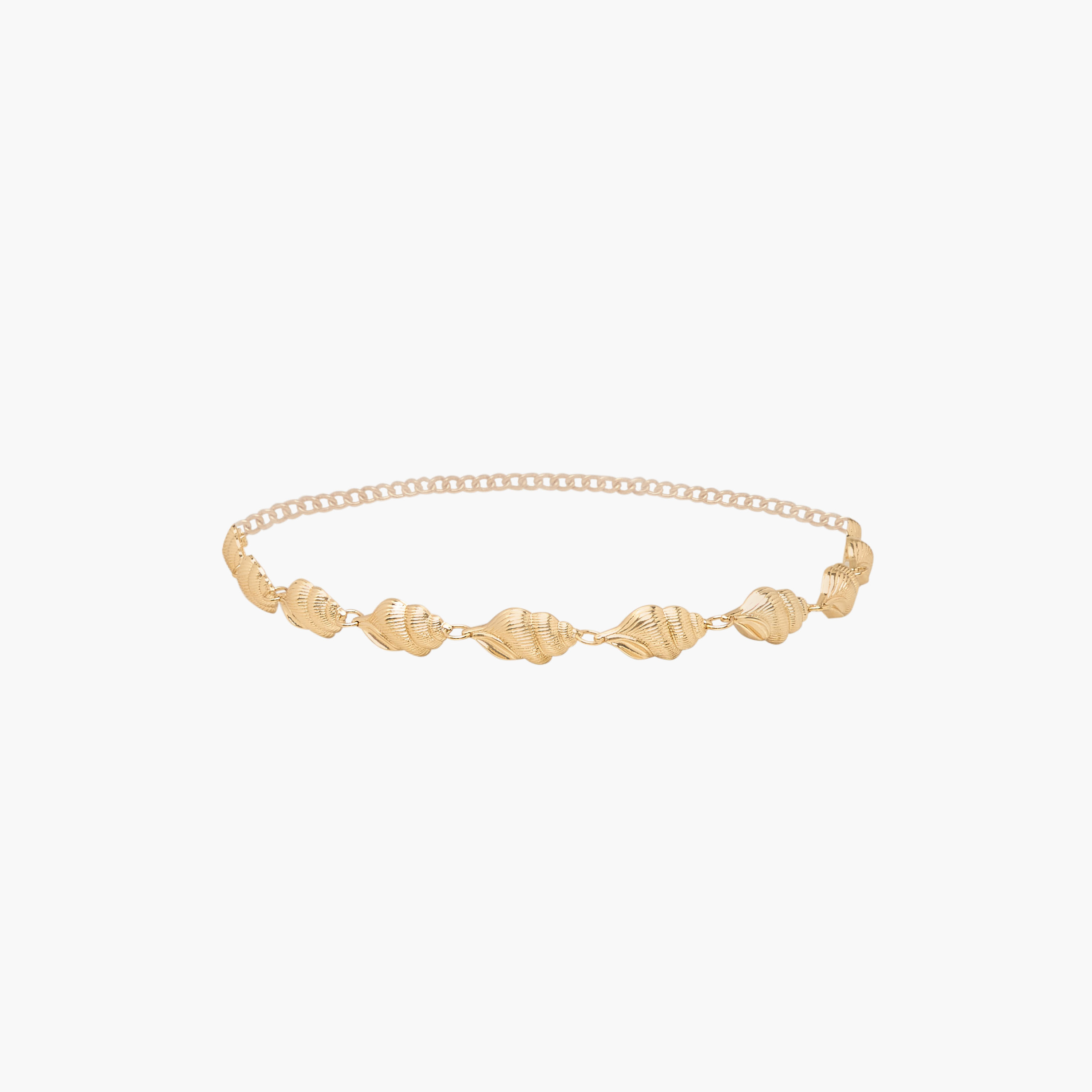 Metallic Belt with Shell Design-women-clothingaccessories-belts-image-1
